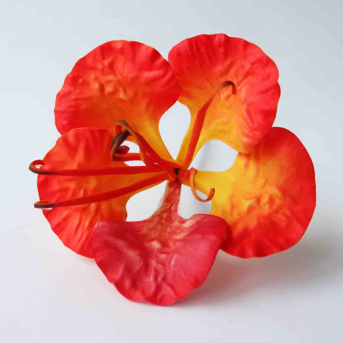 Ohai Ali'i Foam Flower Pick - Orange/Red (2.75 inch)