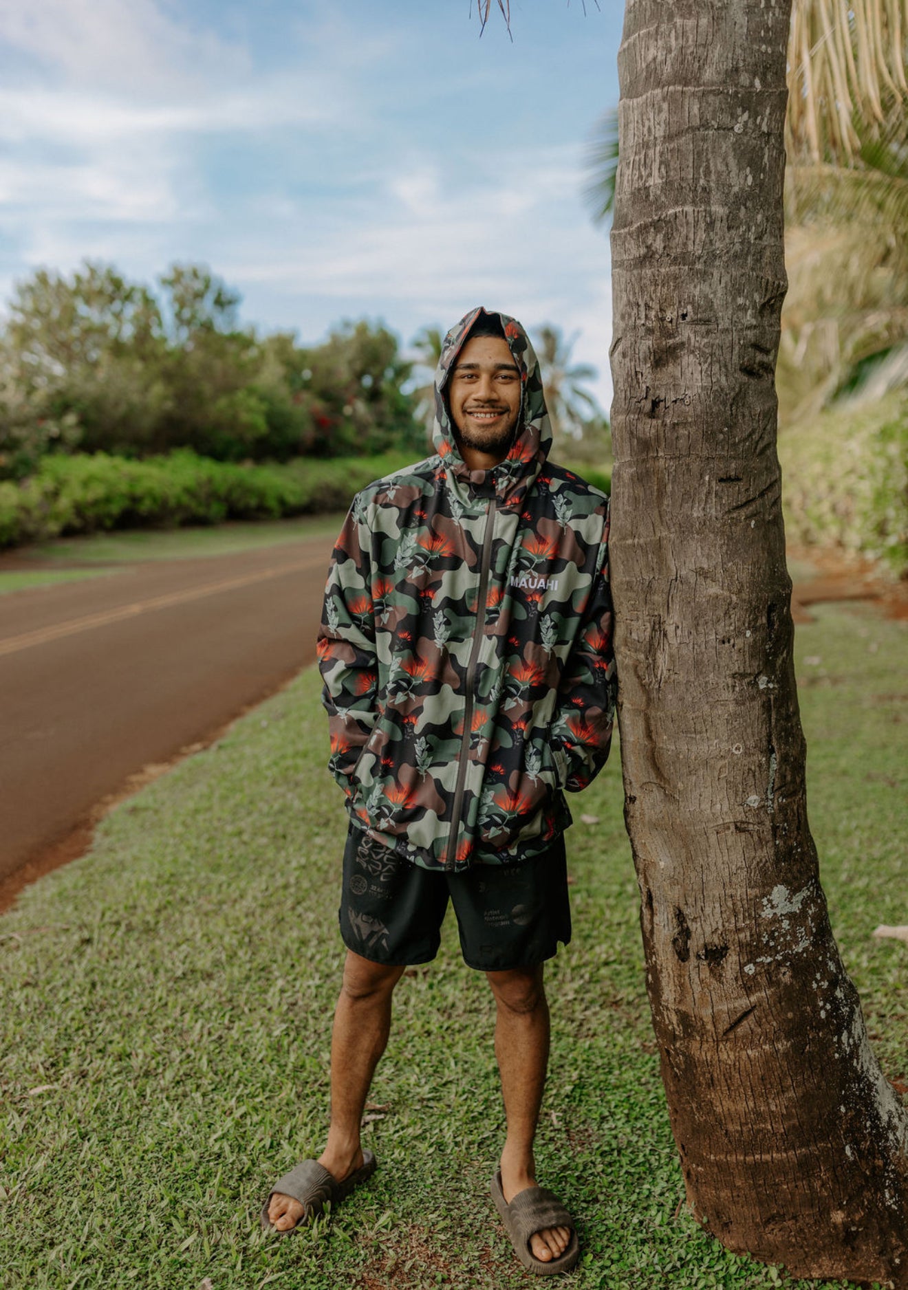 Camo Lehua Waterproof Jacket