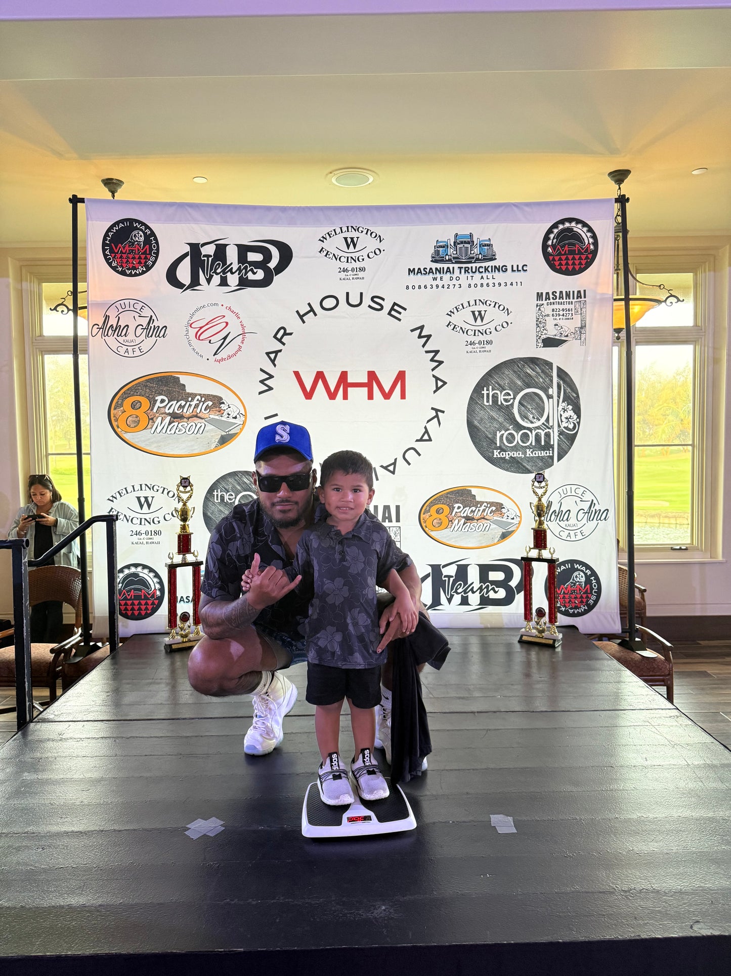 Braddah Polo - Pua Kenikeni (Black + Grey)