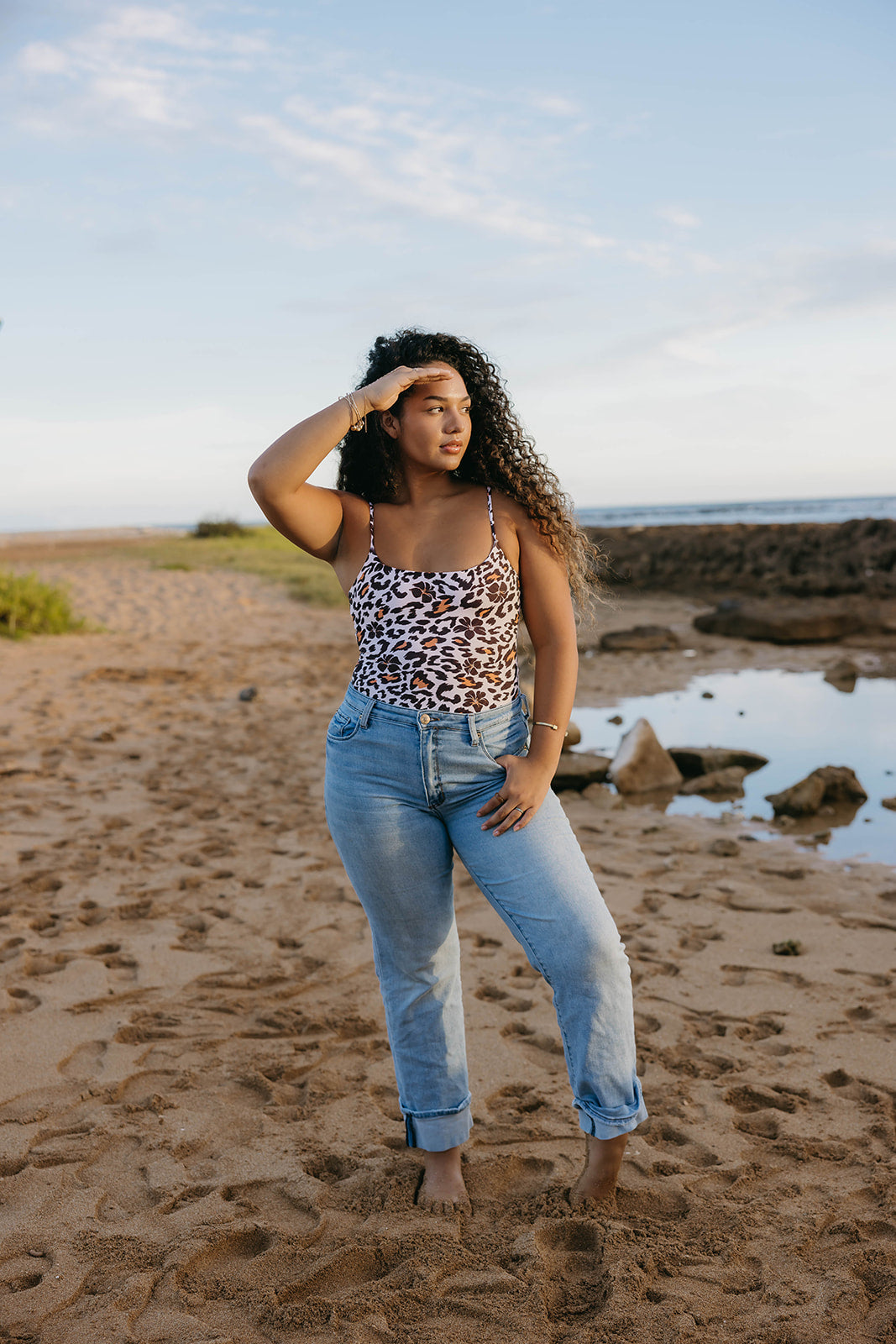 BRI BODYSUIT- LEOPARD X PUA KENIKENI