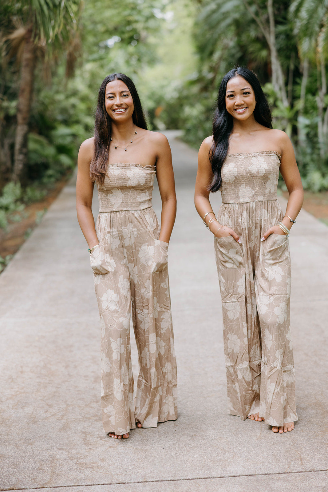 Chelley Jumpsuit - Pua Kenikeni Latte