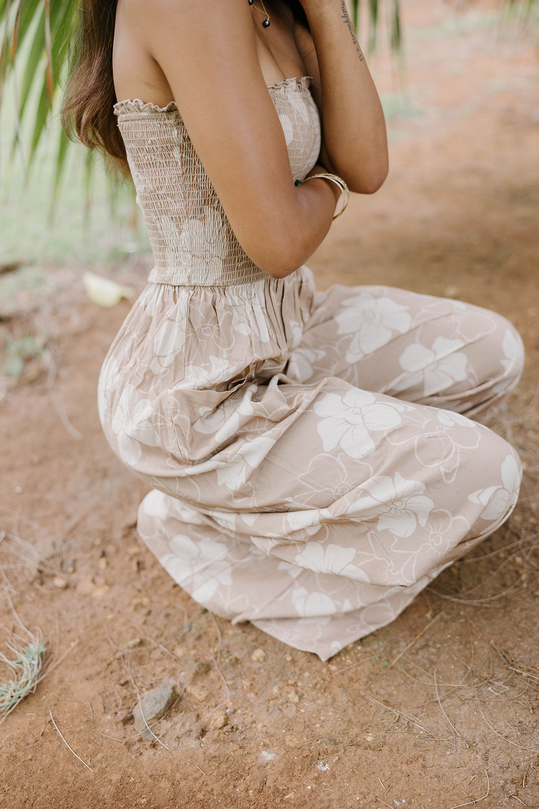 Chelley Jumpsuit - Pua Kenikeni Latte