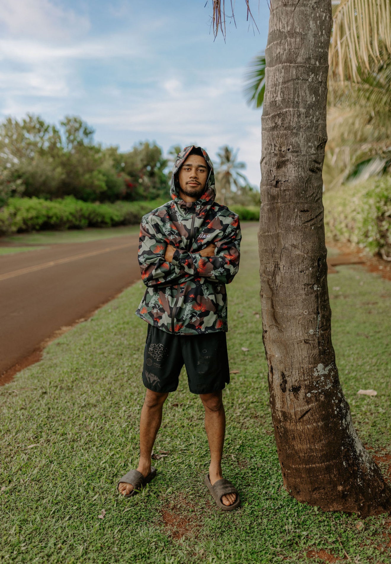 Camo Lehua Waterproof Jacket