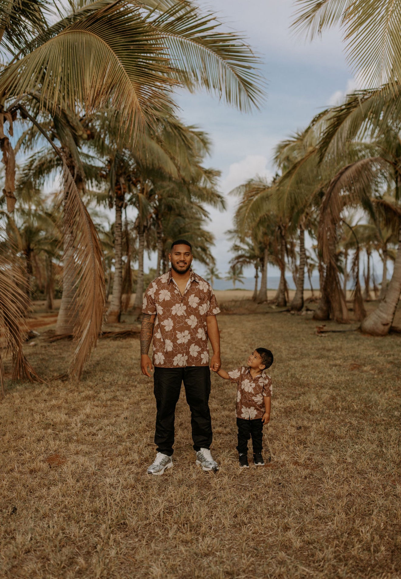 Little Boys’ Aloha Shirt - Pua Kenikeni Chocolate