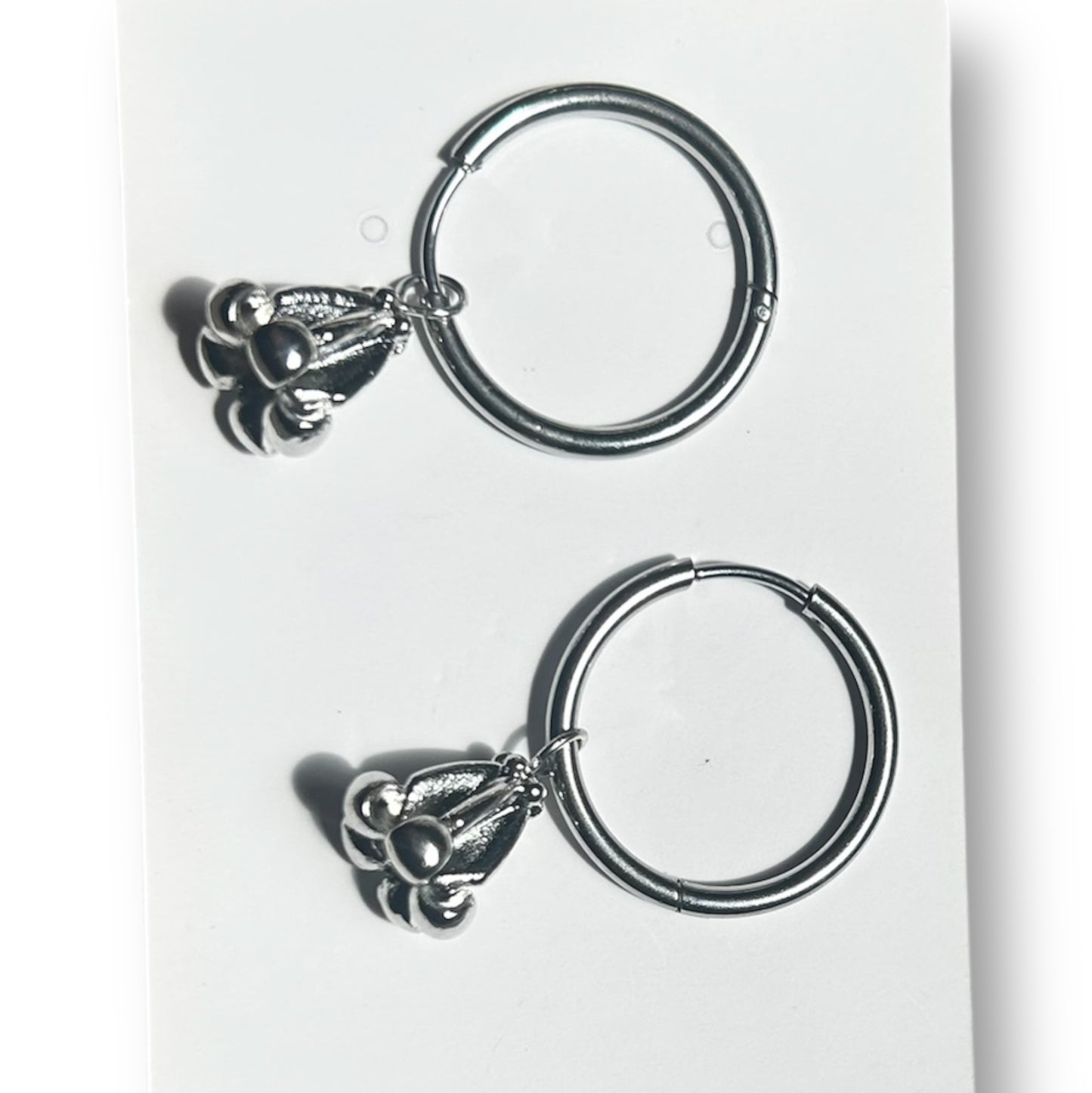 Chunky Hoops - Silver Pua Kalaunu