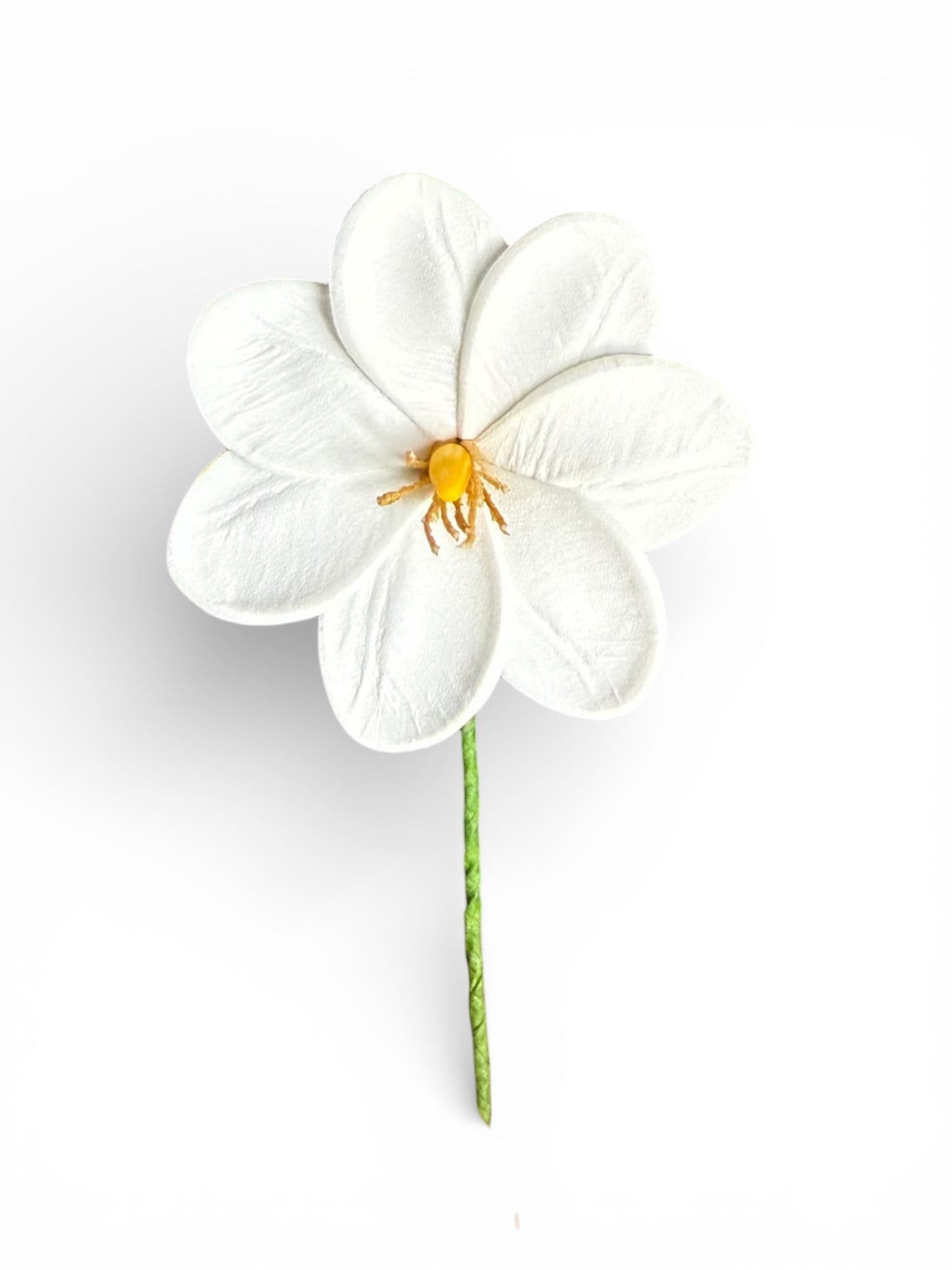Tahitian Tiare Foam Flower With Stem (2 inch)