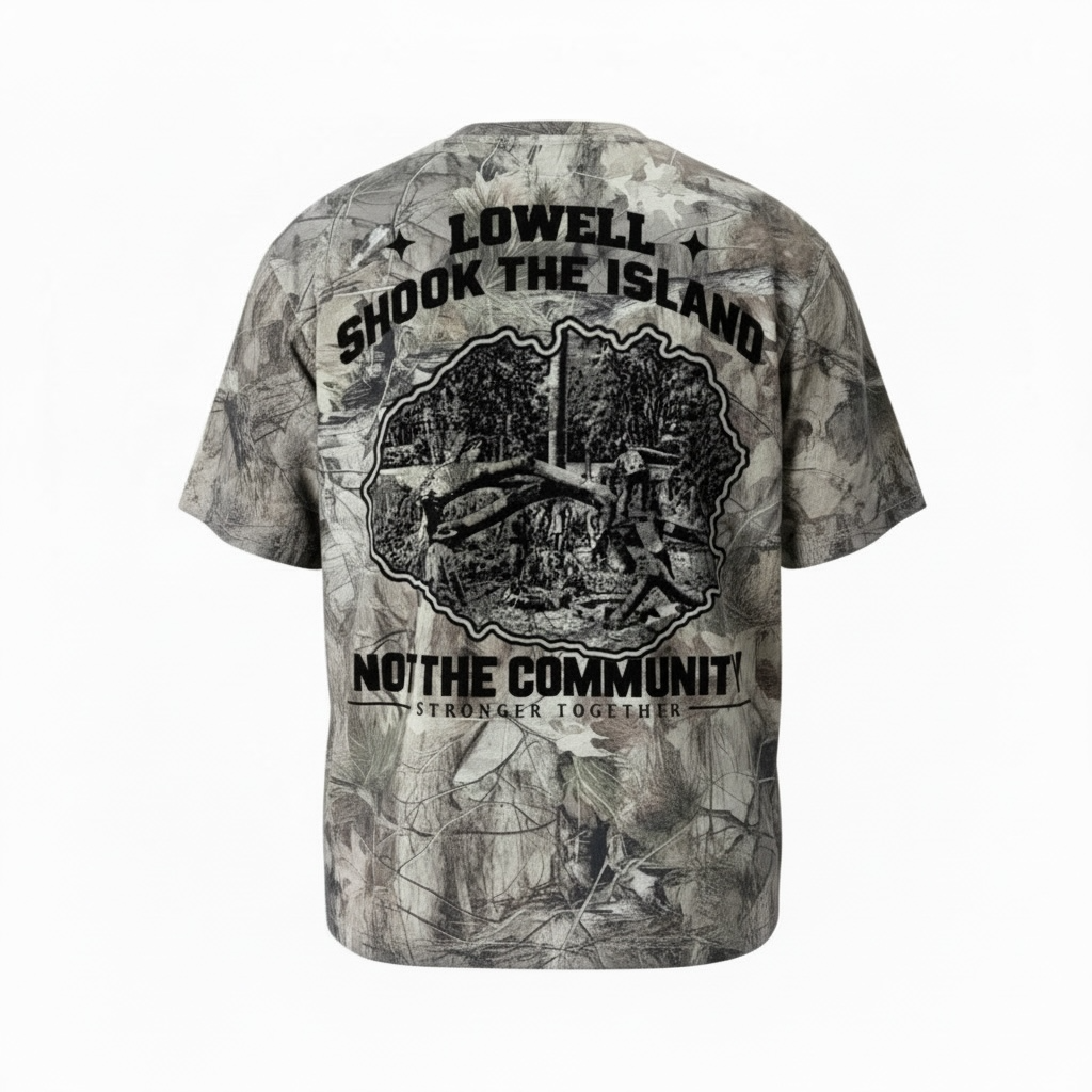 SHOOK THE ISLAND NOT THE COMMUNITY - CAMO