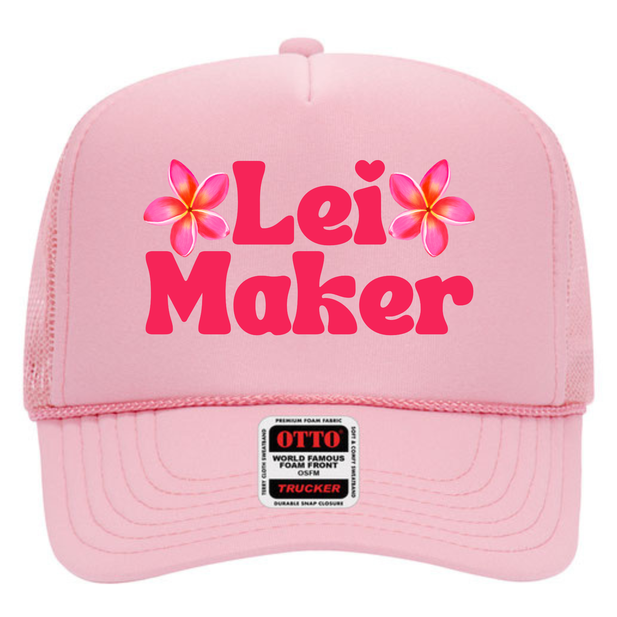 Lei Maker Plumeria Adult Trucker Hat