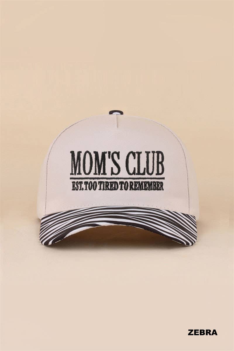 Mom's Club Two Tone Canvas Cotton Cap