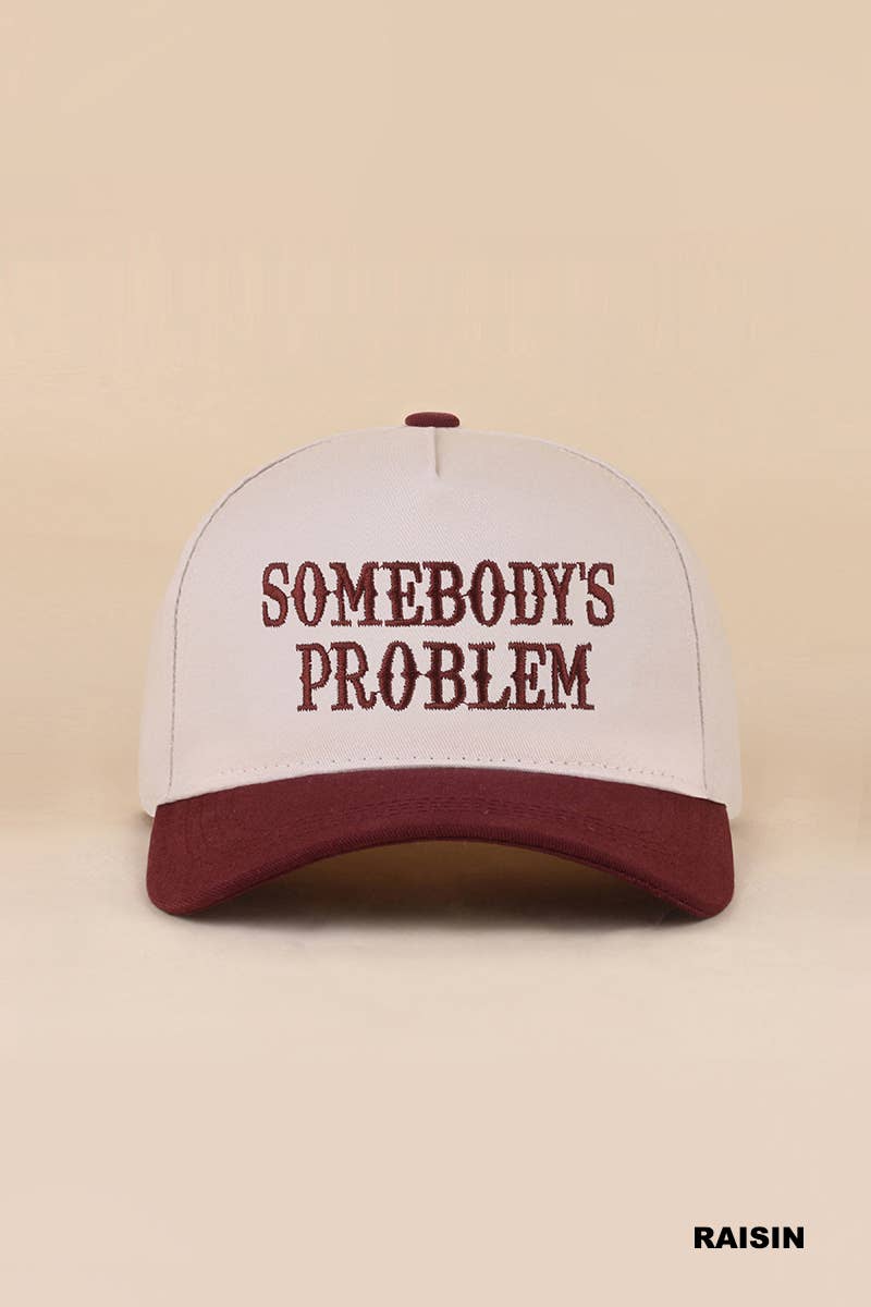 Somebody's Problem Two Tone Canvas Cotton Cap
