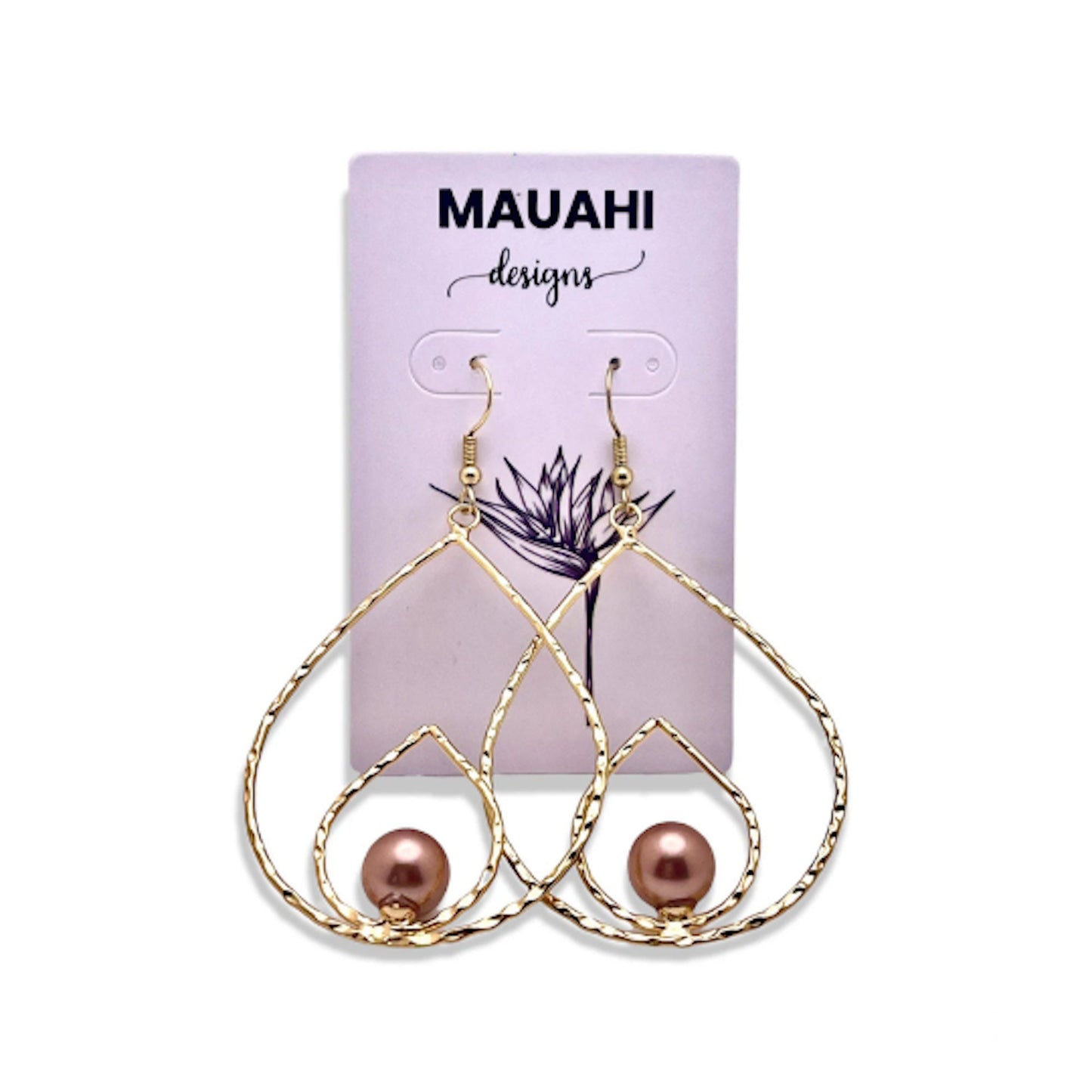 Double Teardrop Earrings - Chocolate Brown