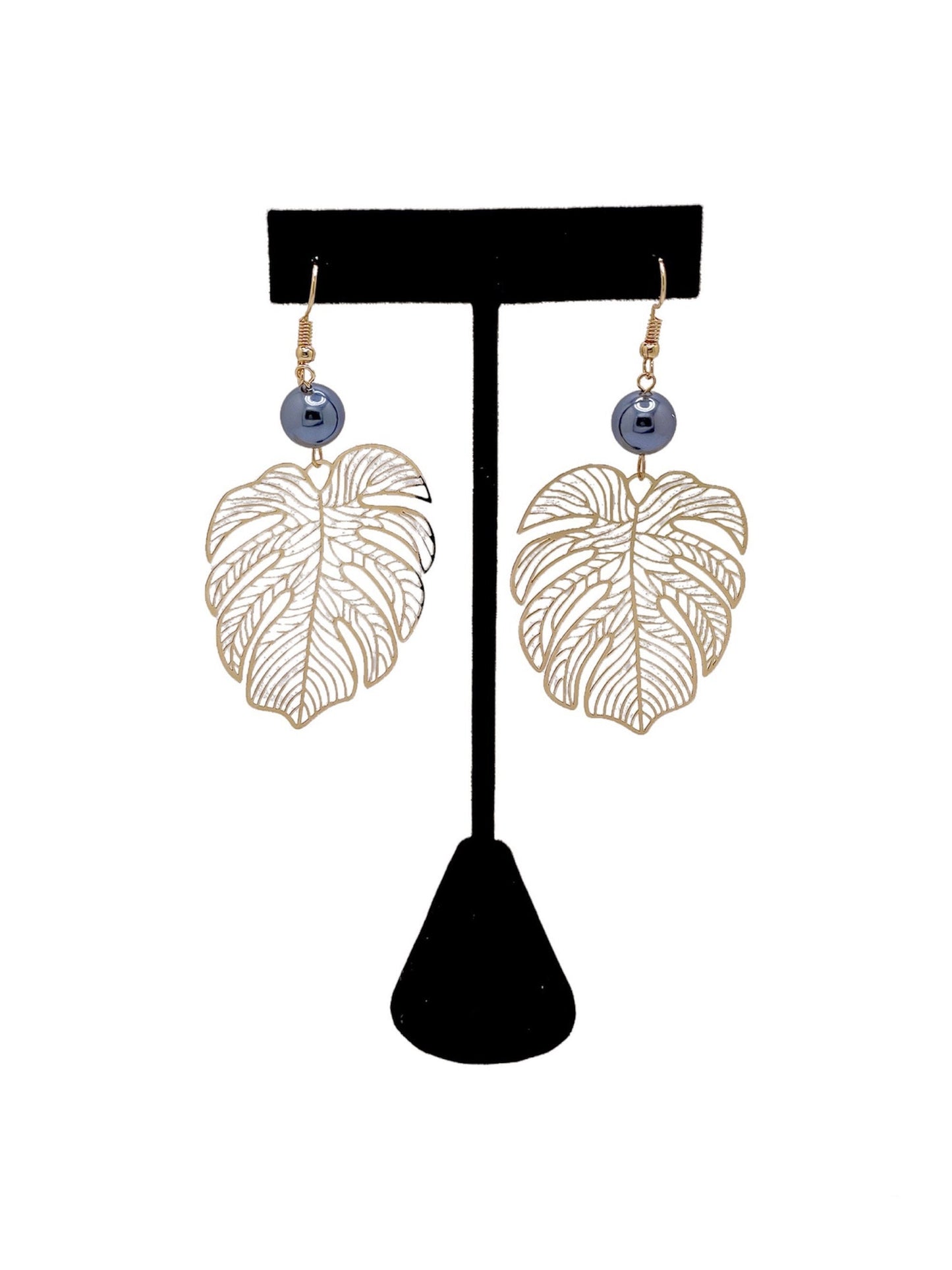 Lena Monstera Earrings