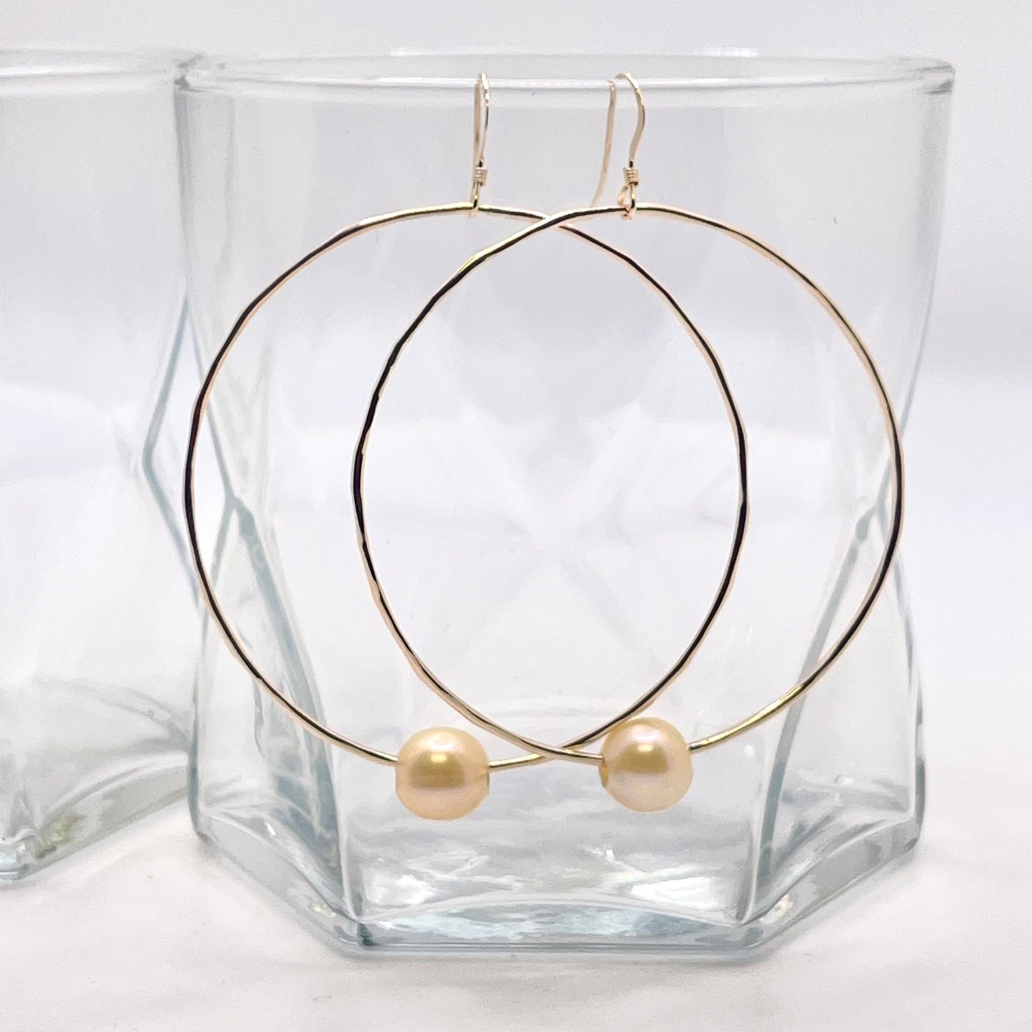 Gold Filled Champagne Hoops