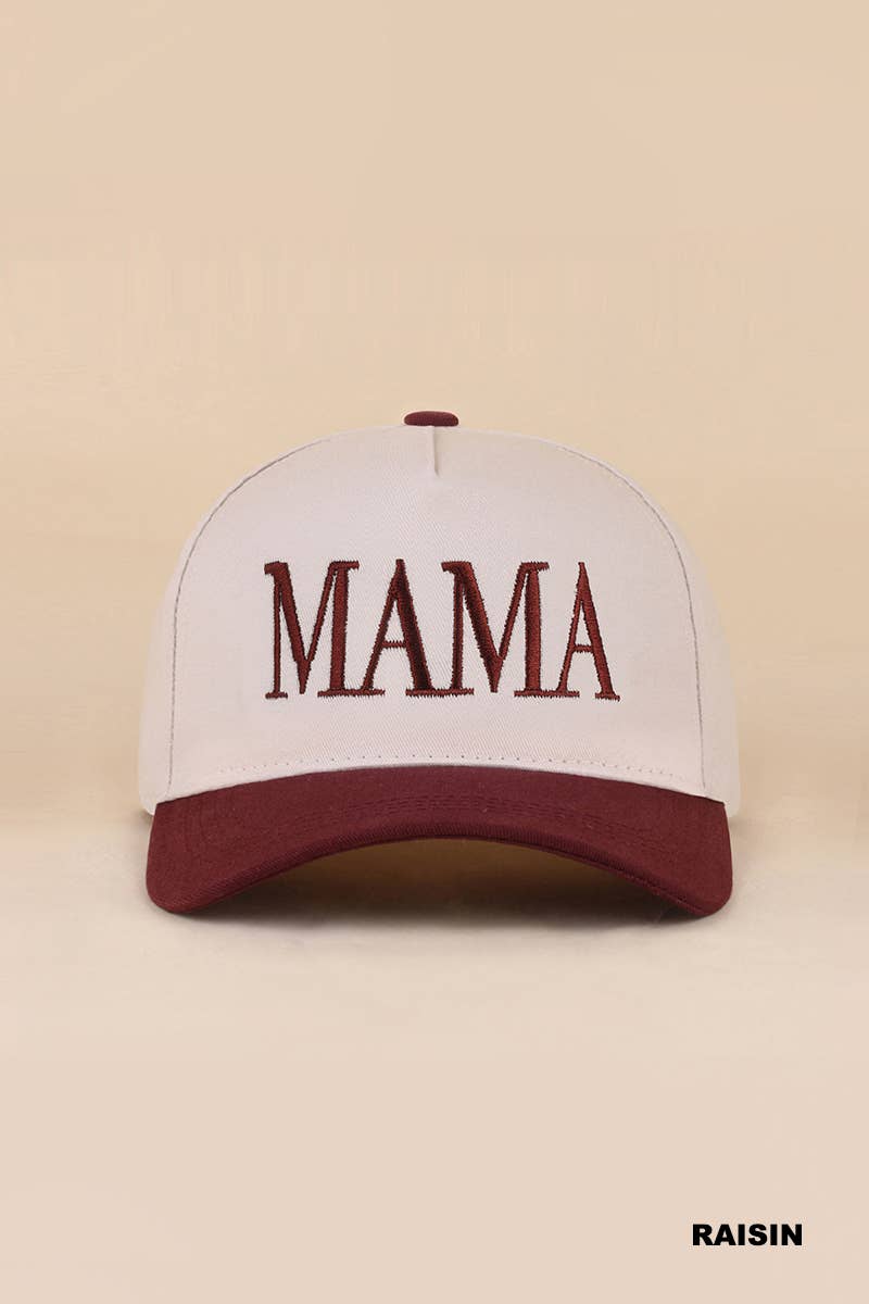 Mama Two Tone Canvas Cotton Cap