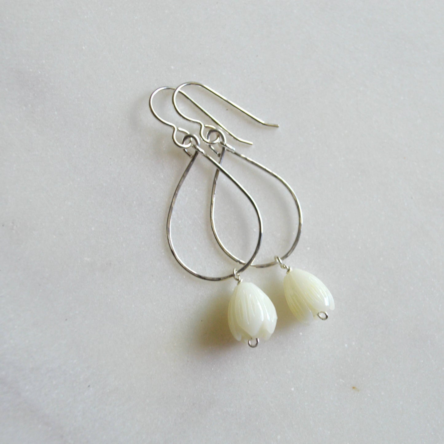 Mini Pikake Teardrop Earrings