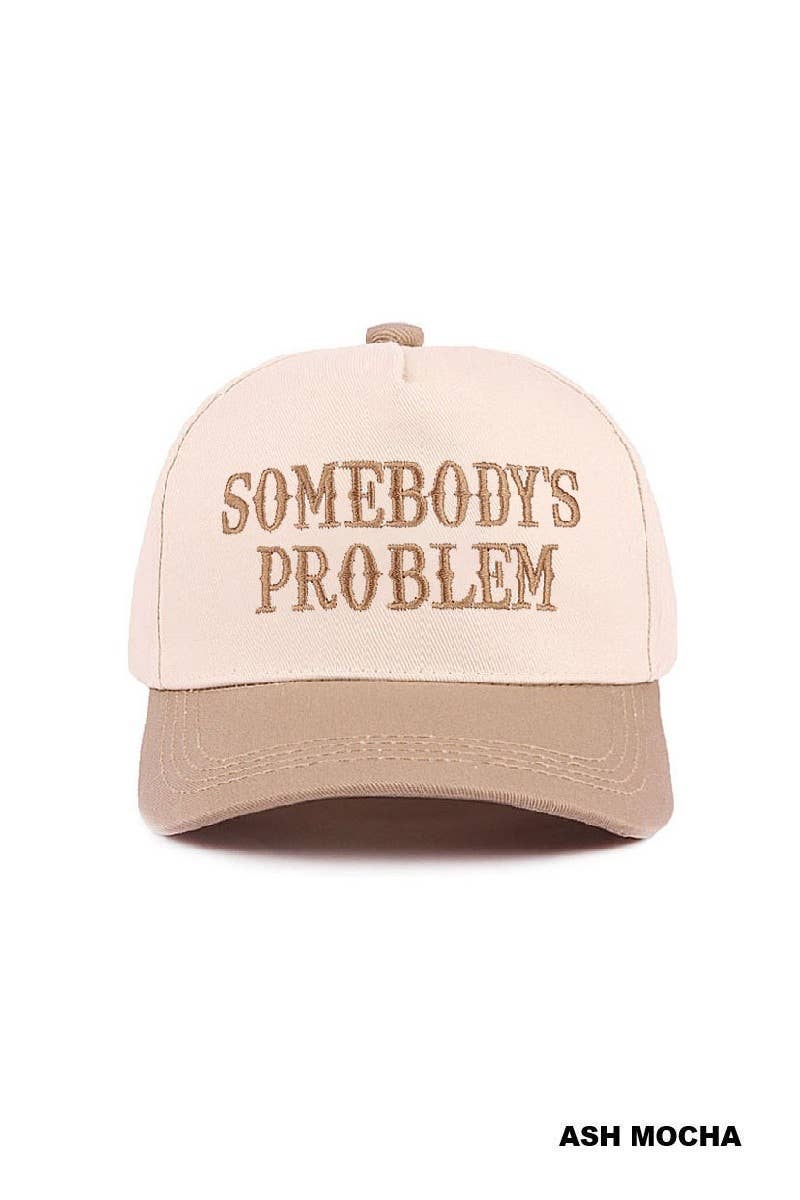 Somebody's Problem Two Tone Canvas Cotton Cap