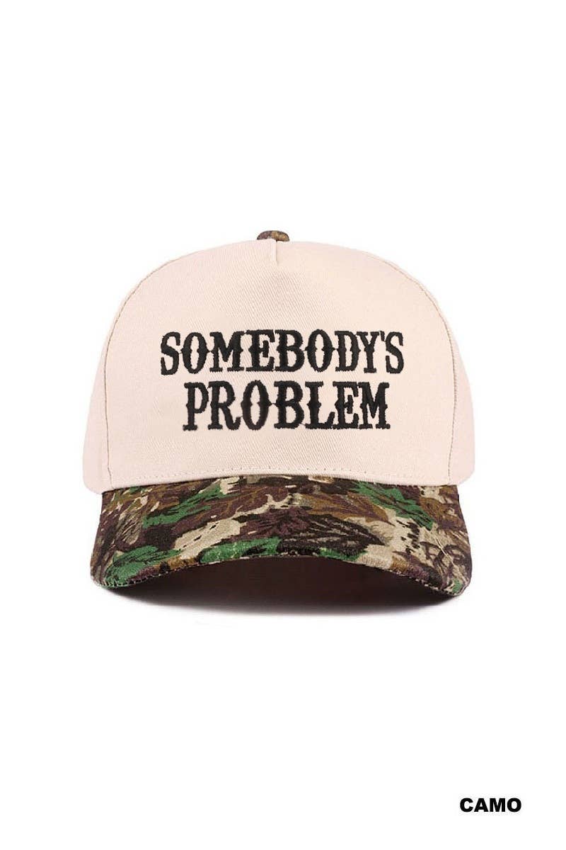 Somebody's Problem Two Tone Canvas Cotton Cap