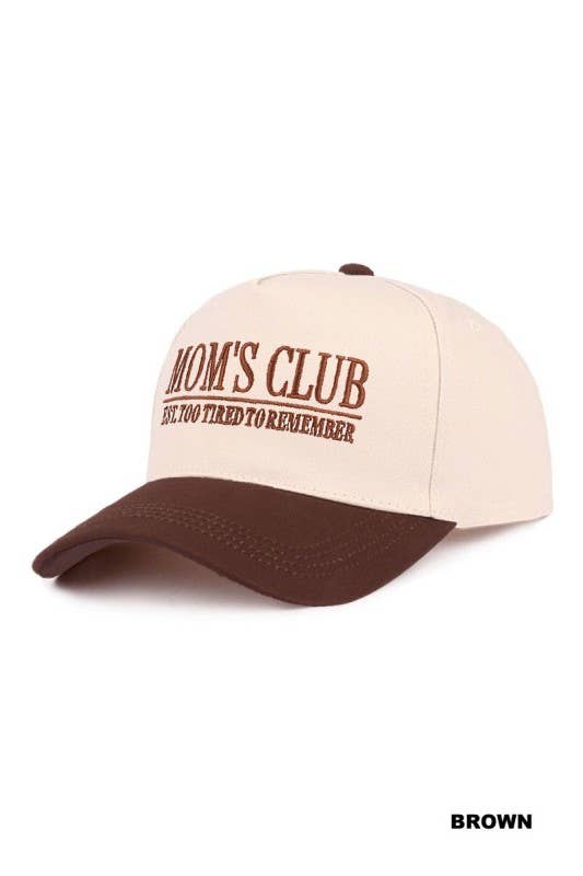 Mom's Club Two Tone Canvas Cotton Cap