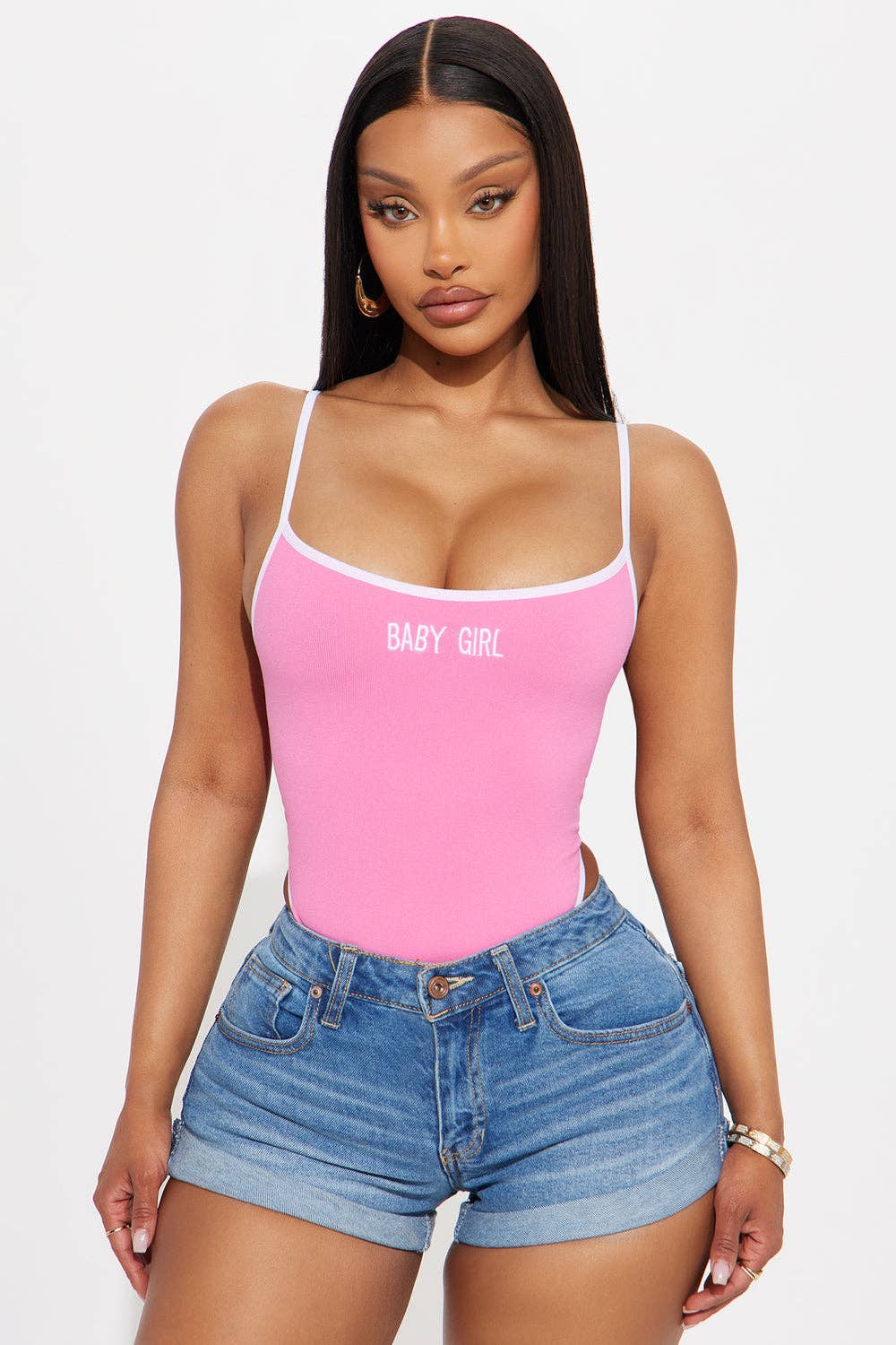 BABY GIRL LETTERING BODYSUITS: Azalea Pink