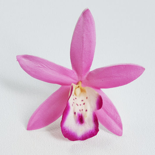 Cattleya Orchid Foam Flower With Stem (2.3 inches)