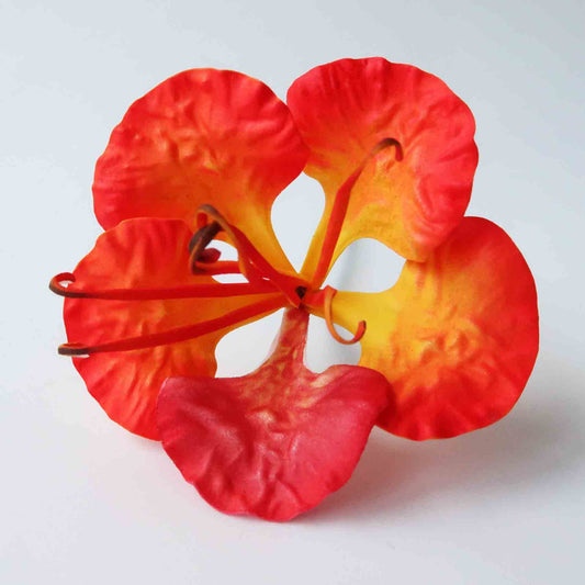 Ohai Ali'i Foam Flower Pick - Orange/Red (2.75 inch)