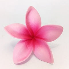 Plumeria Foam Flower With Stem -Light Pink / Drk Pink core (2.75 inch) FPLU102-P148