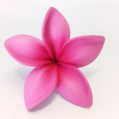 Plumeria Foam Flower With Stem - Dark Pink / Deep Pink core (2.75 inch) FPLU102-P149