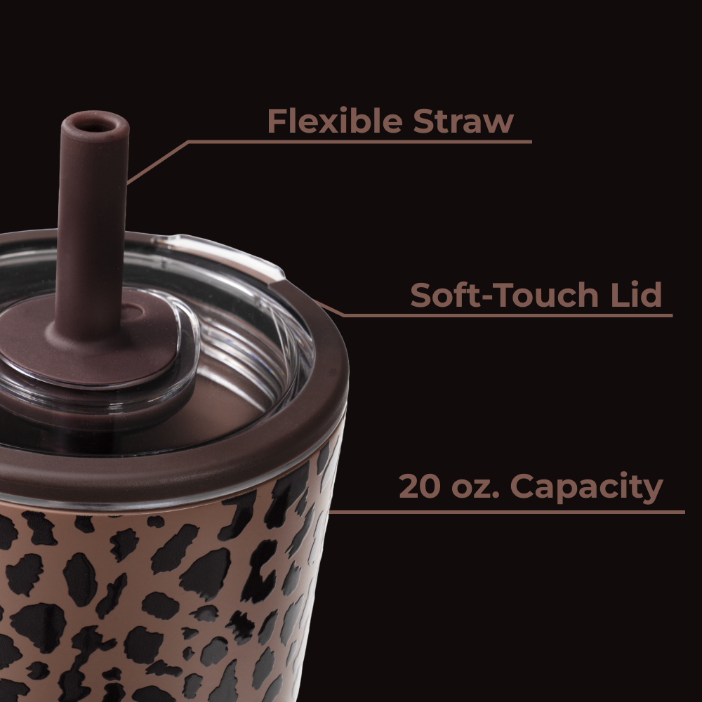 Brown Leopard HydroJug 20oz Everyday Tumbler