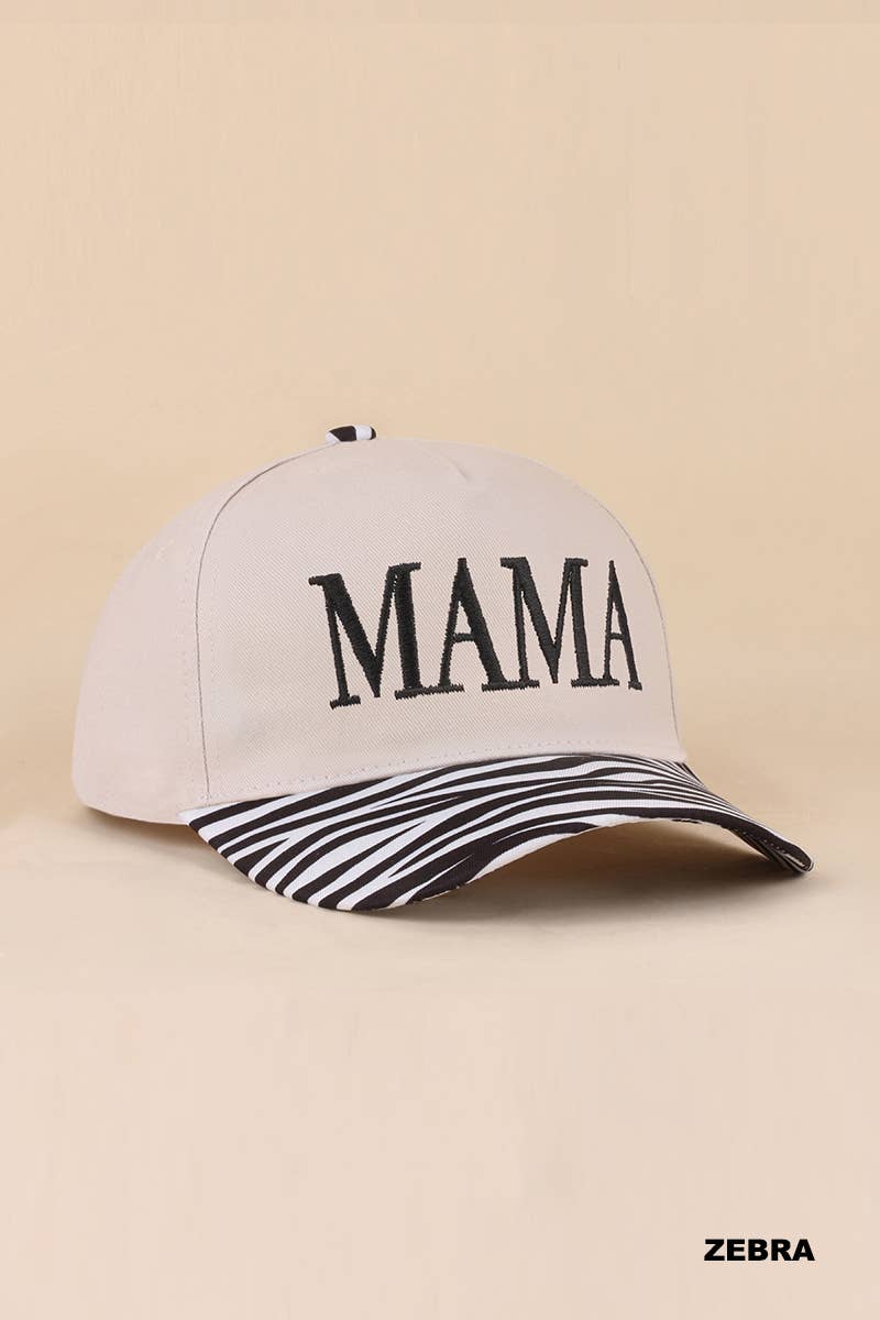 Mama Two Tone Canvas Cotton Cap