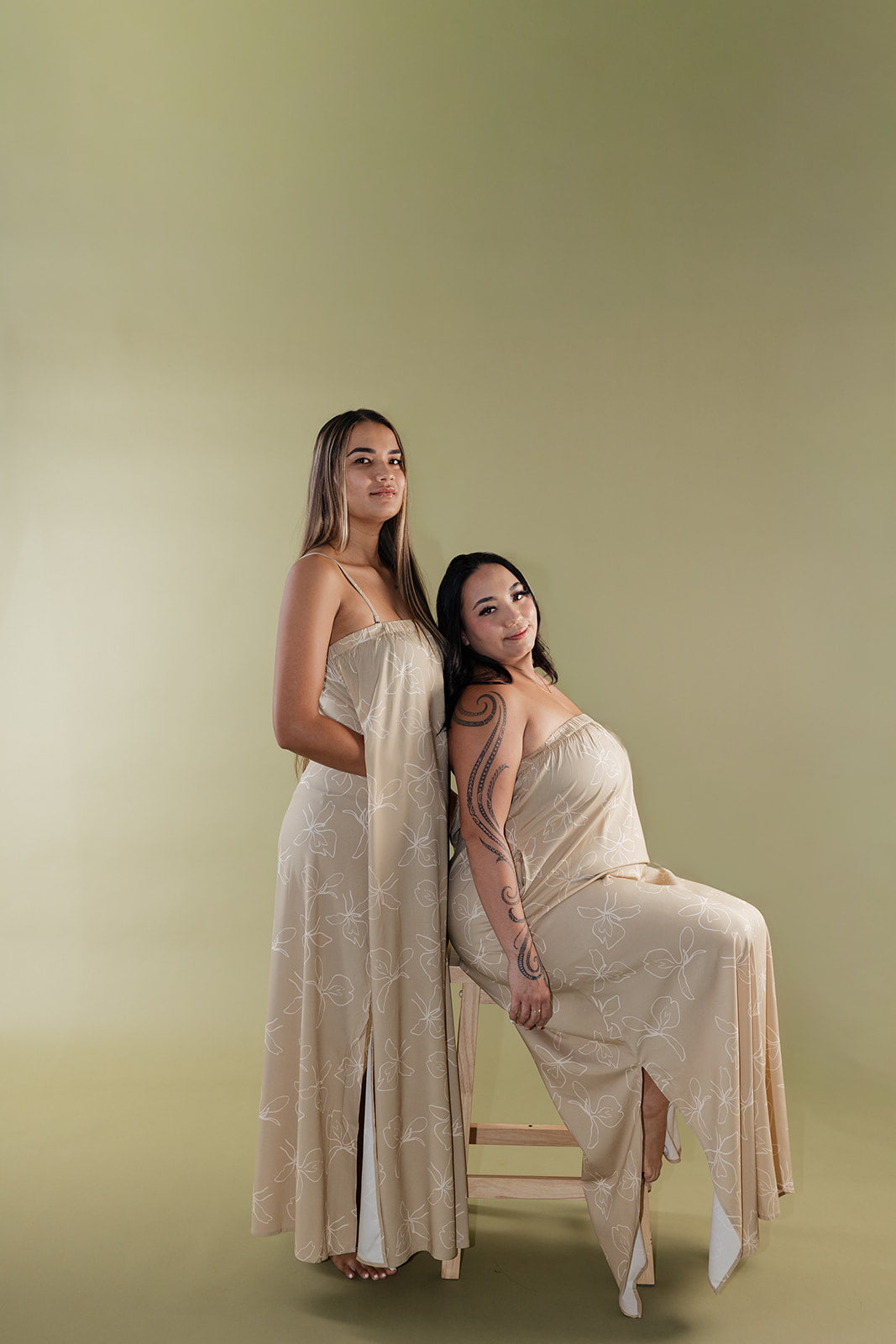 LILY MAXI DRESS - Beige Ginger