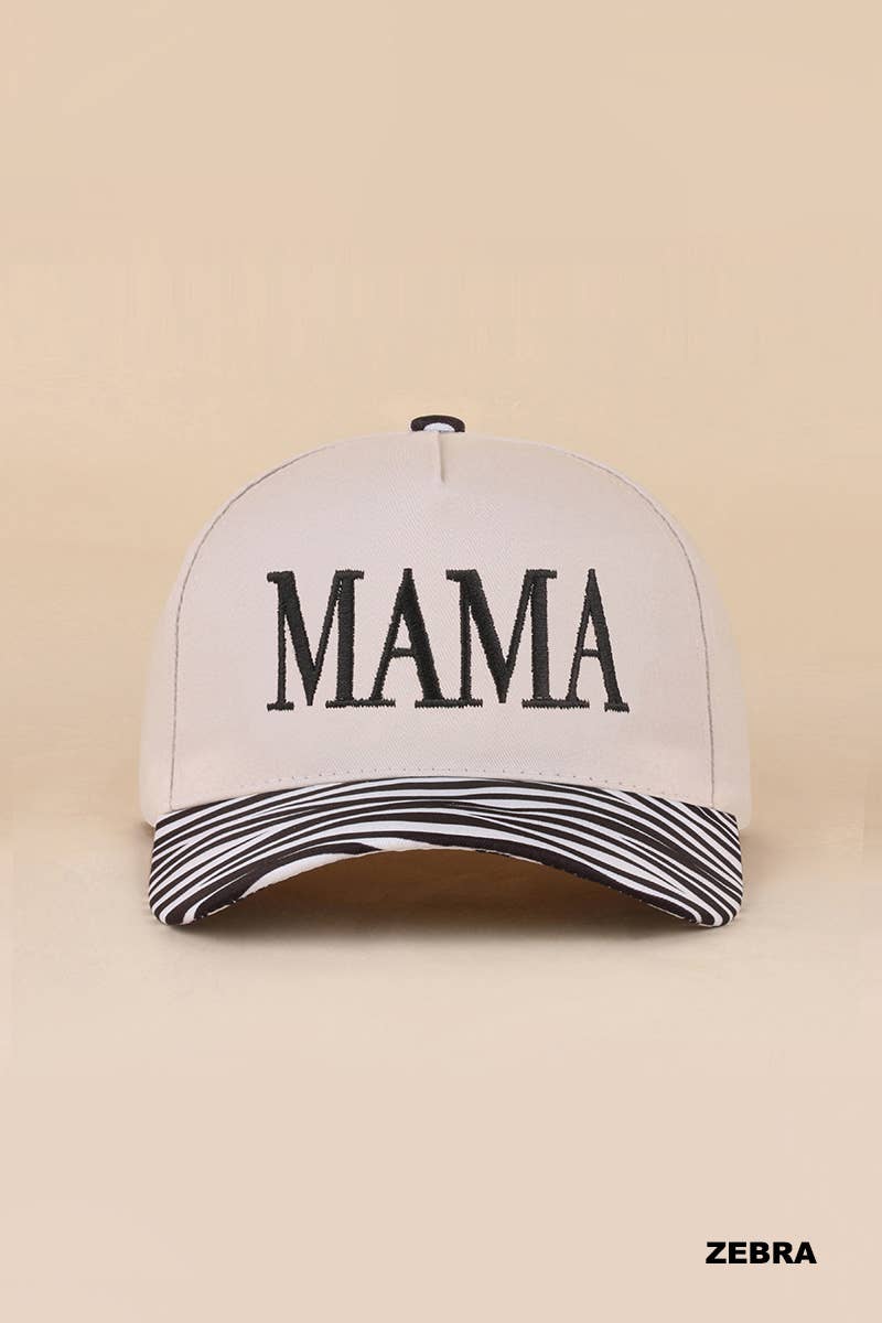 Mama Two Tone Canvas Cotton Cap