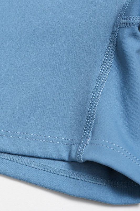 High-Waisted Shorts - Blue