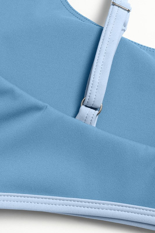 High-Waisted Shorts - Blue