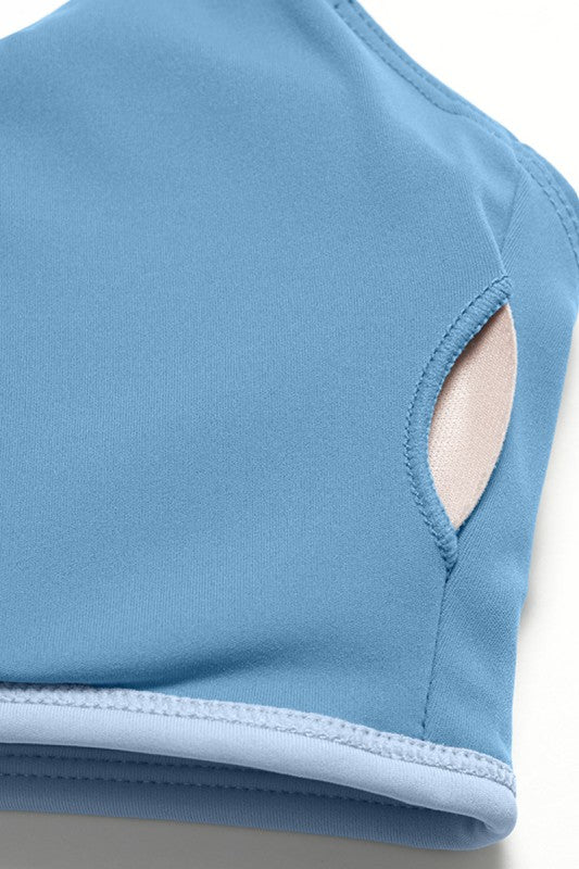 High-Waisted Shorts - Blue