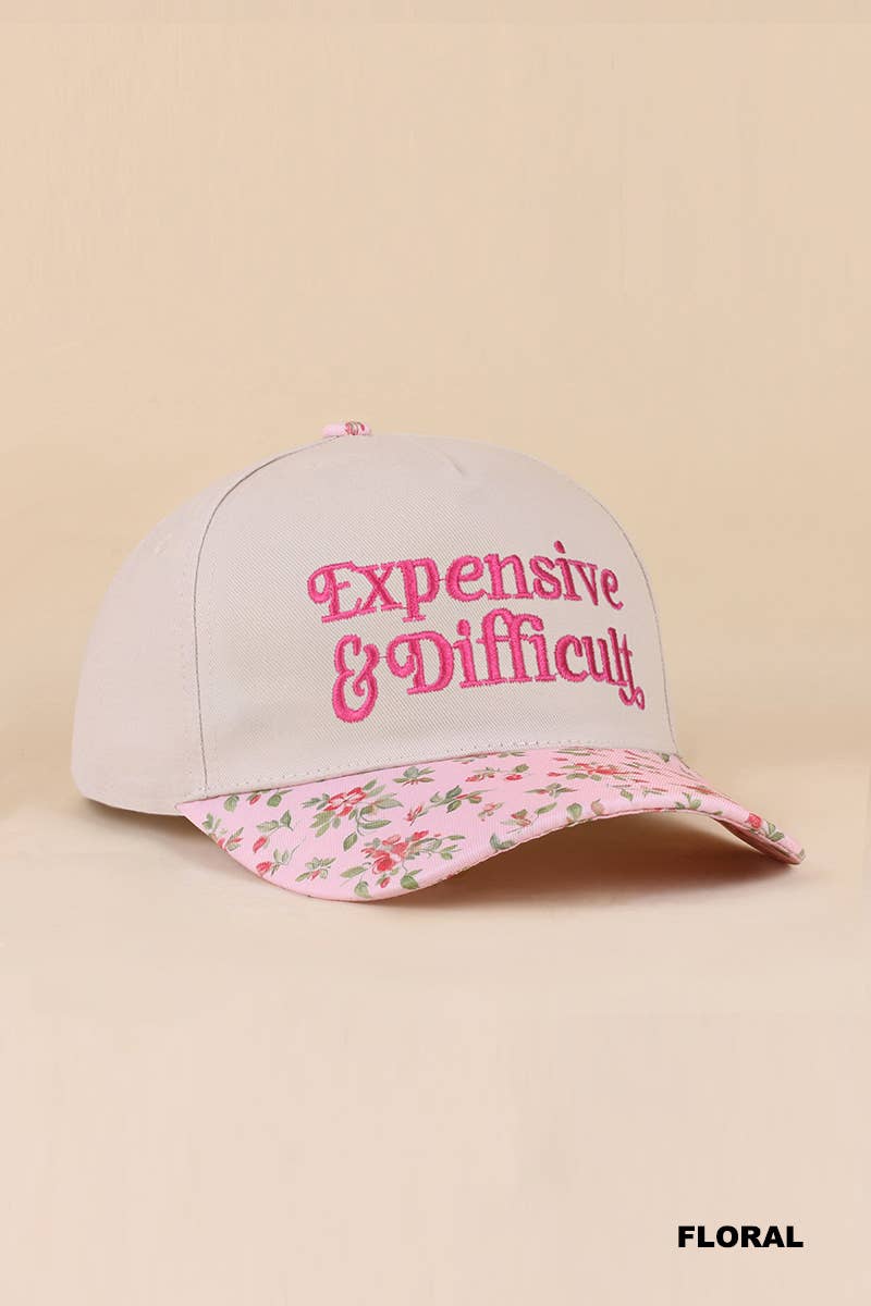 Expensive And Difficult Two Tone Canvas Cotton Cap
