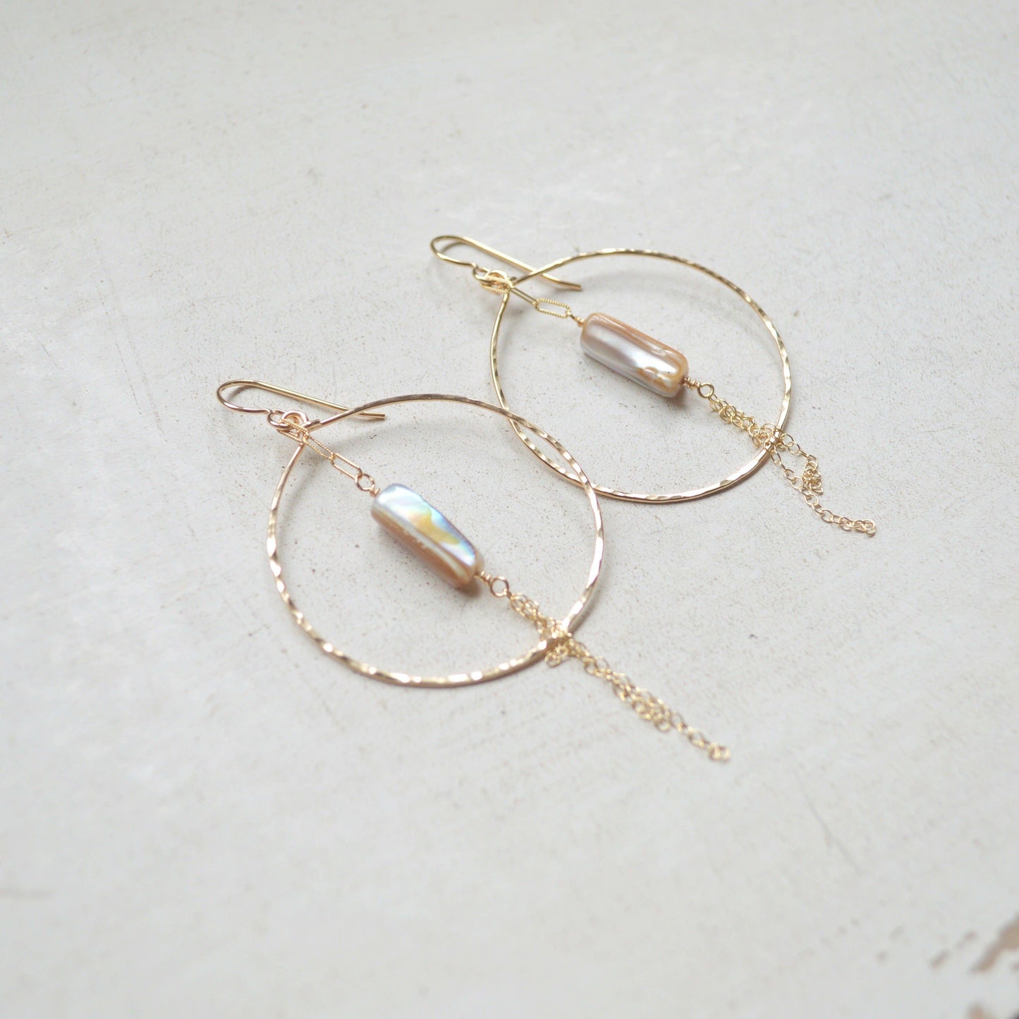 Mother of Pearl Hoop Earrings