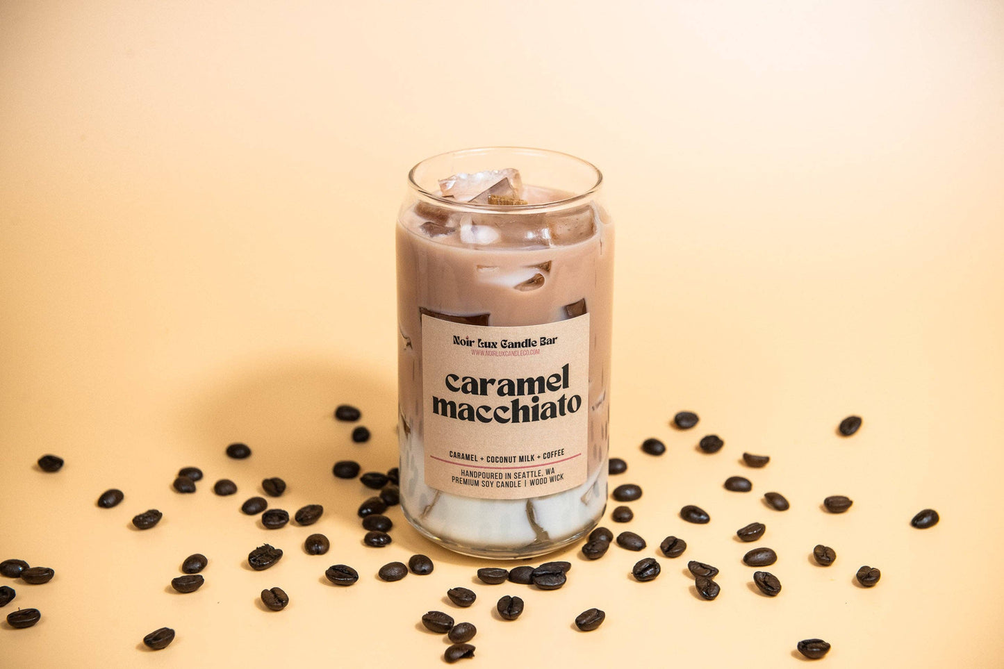 Iced Caramel Macchiato Coffee Candle: 10 oz