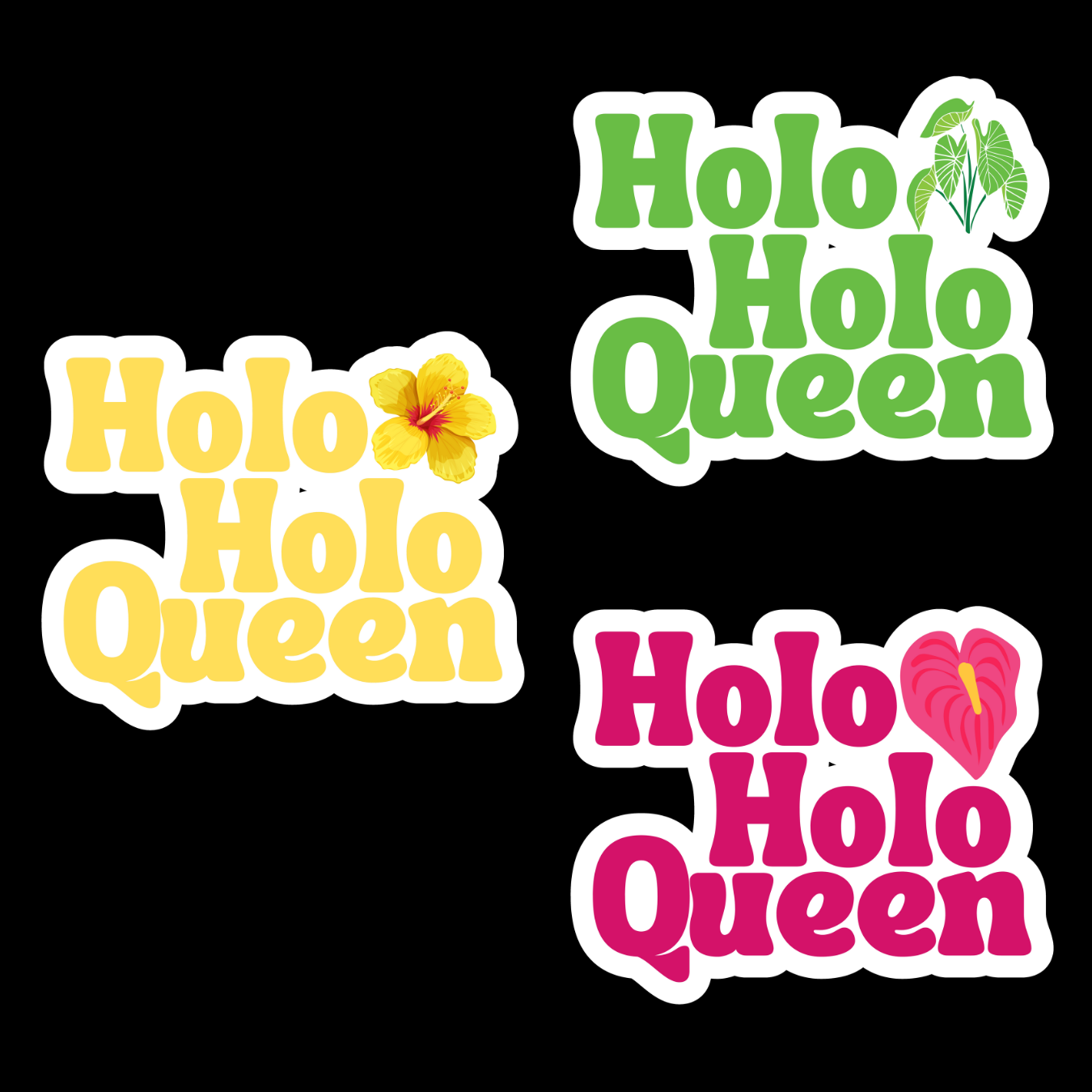 Mini Holoholo Queen Sticker- Hawaiian glossy decal
