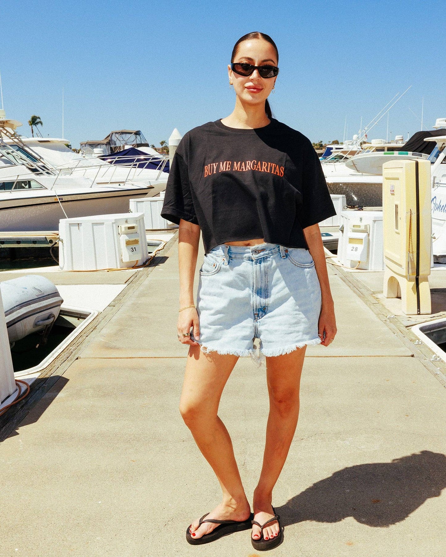 Buy Me Margs Crop - White