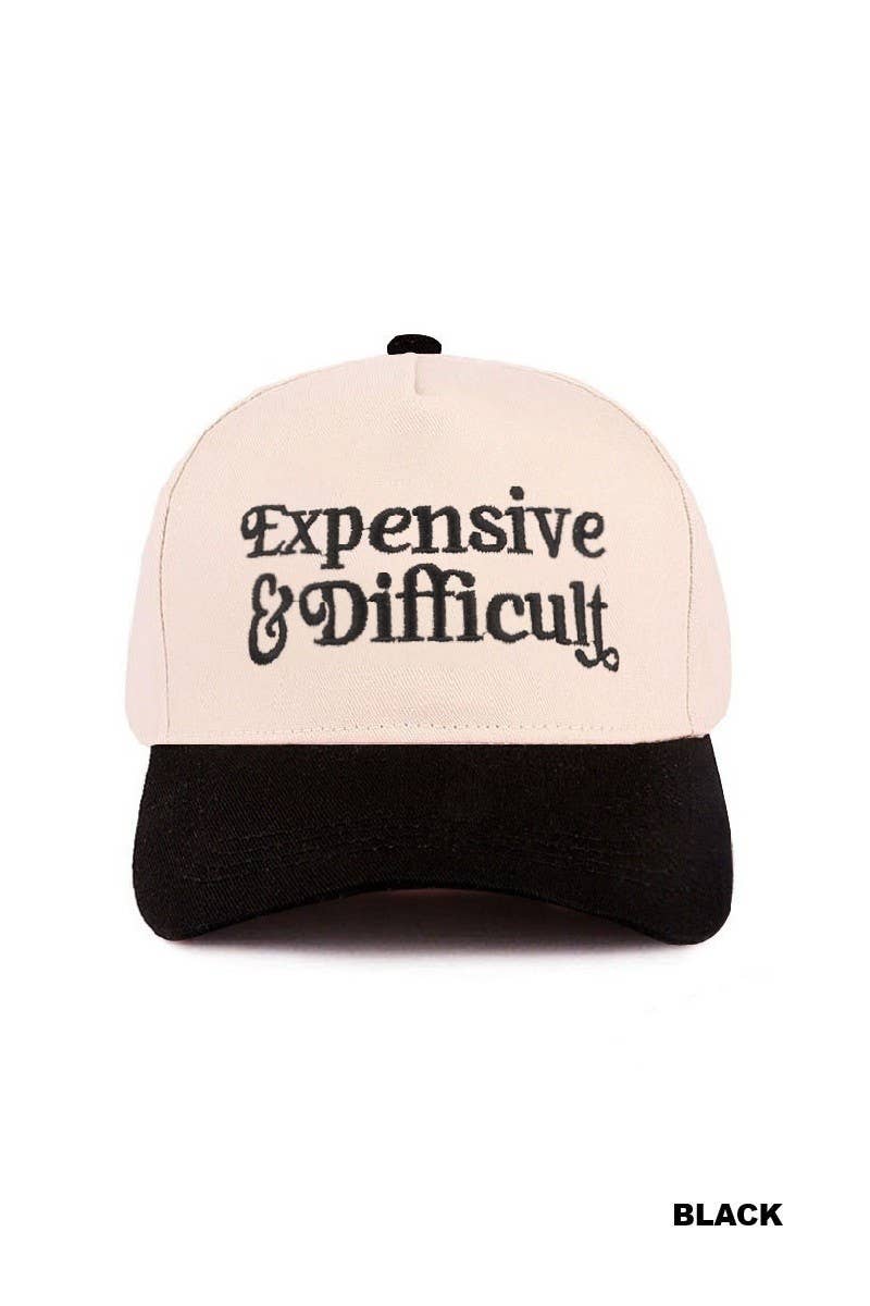 Expensive And Difficult Two Tone Canvas Cotton Cap