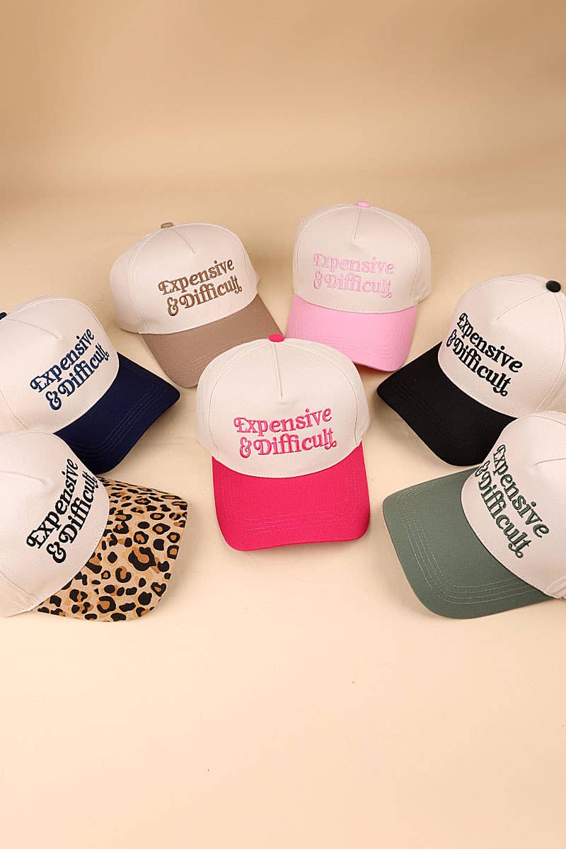 Expensive And Difficult Two Tone Canvas Cotton Cap