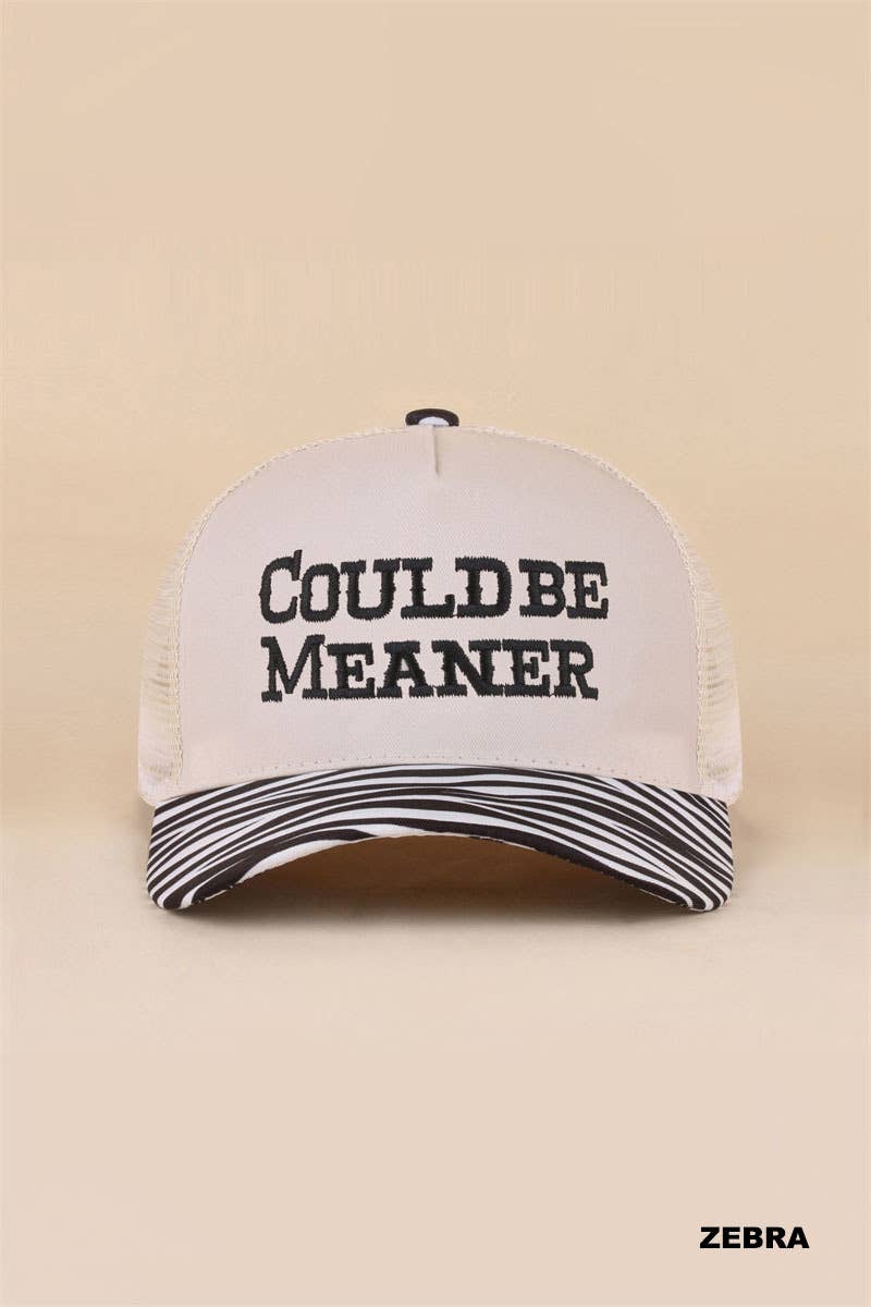 Could Be Meaner Two Tone Mesh Snapback Hat