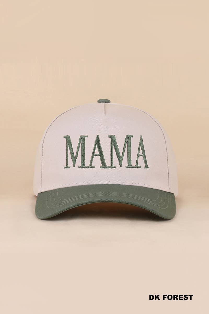 Mama Two Tone Canvas Cotton Cap