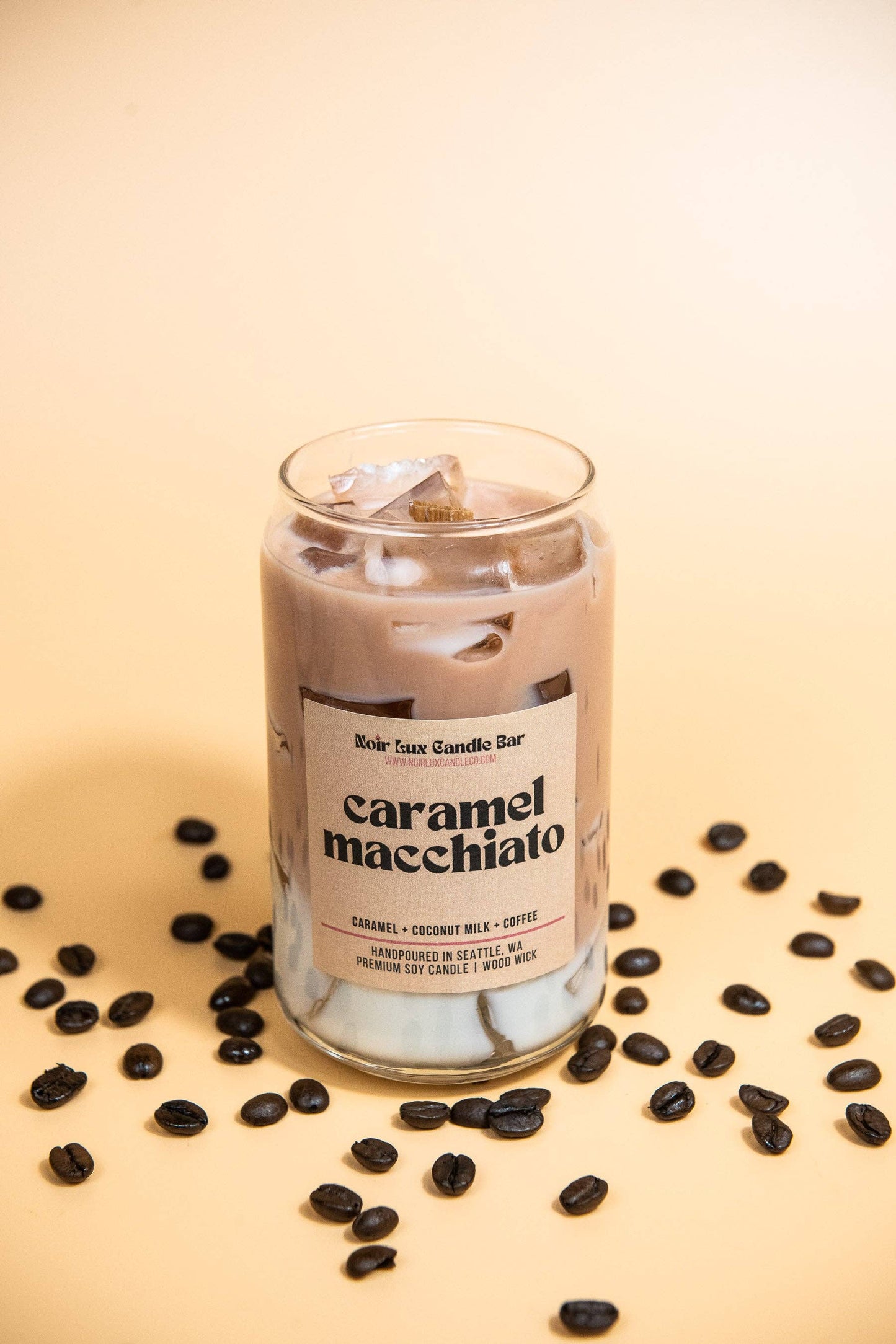 Iced Caramel Macchiato Coffee Candle: 10 oz