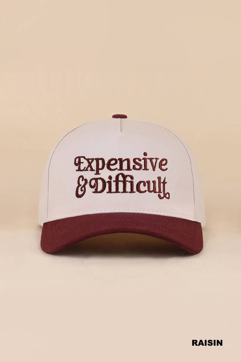 Expensive And Difficult Two Tone Canvas Cotton Cap