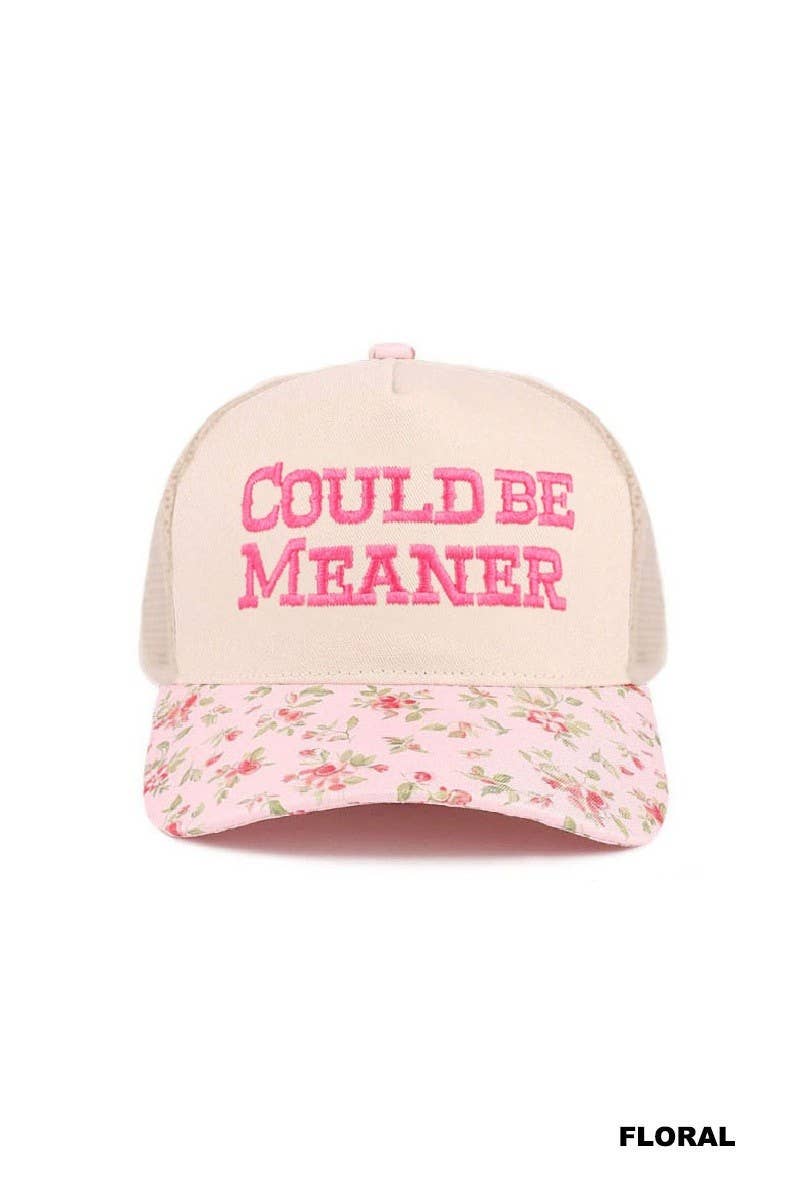 Could Be Meaner Two Tone Mesh Snapback Hat