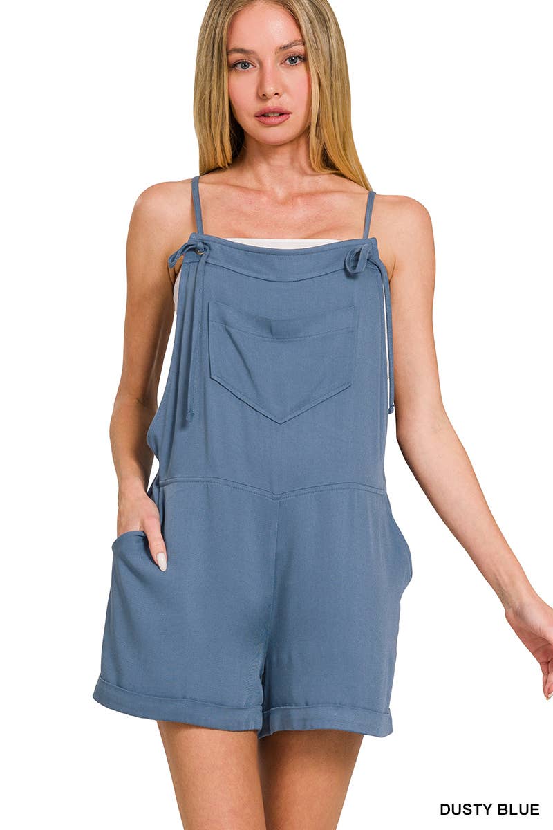 Knot Strap Romper w/ pockets