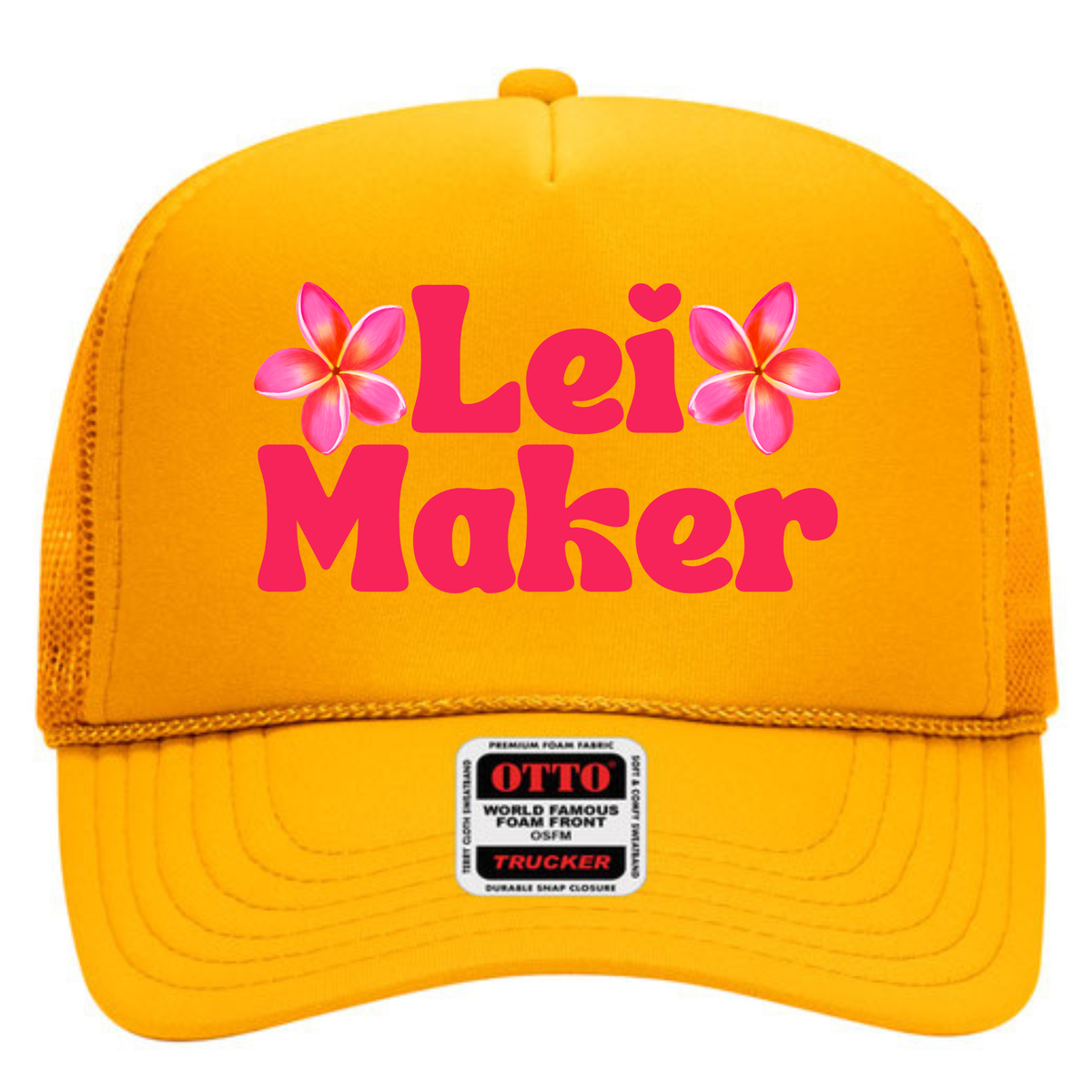Lei Maker Plumeria Adult Trucker Hat