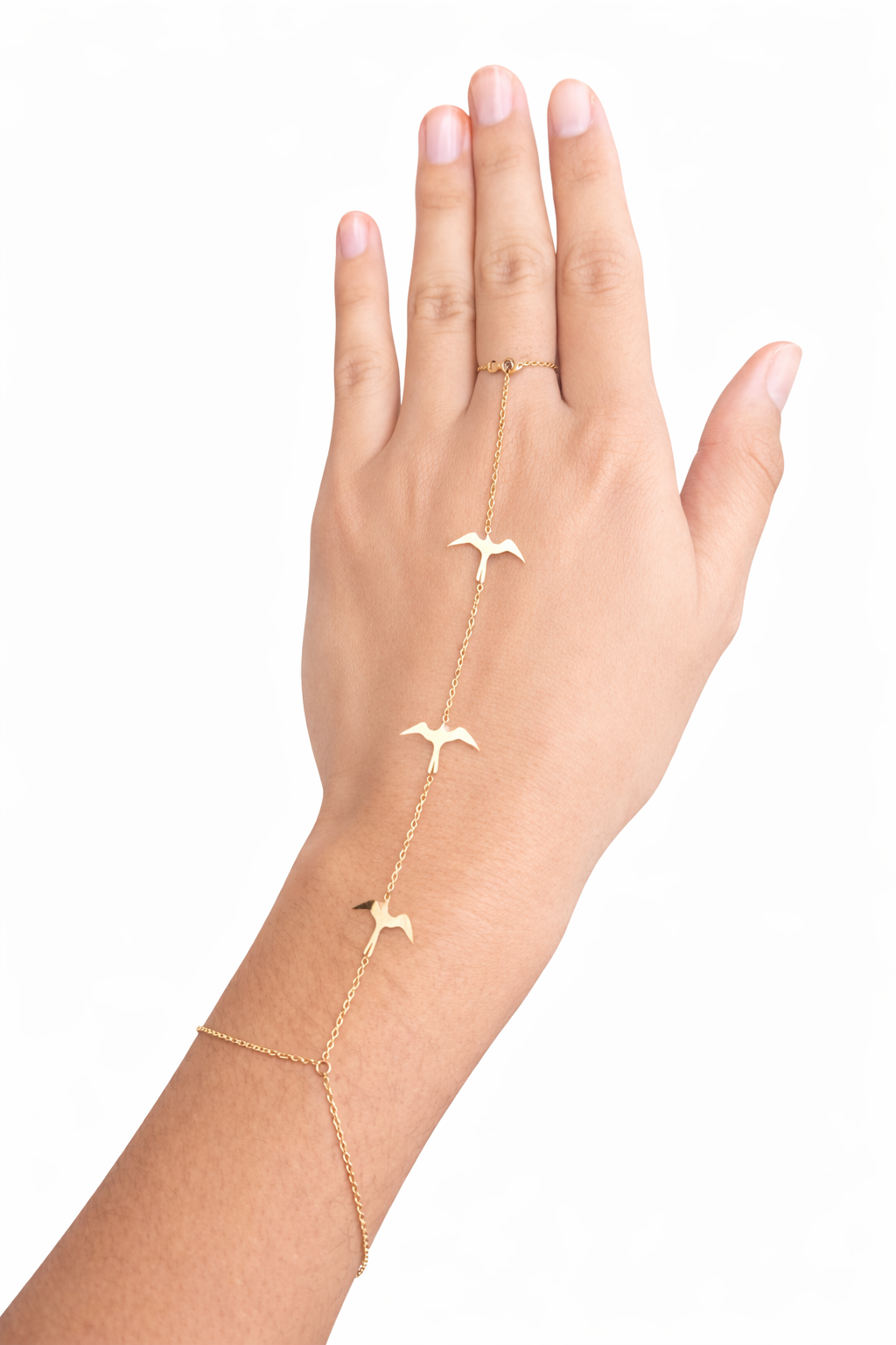 Iwa Flight Hand Chain - 14K PVD Gold