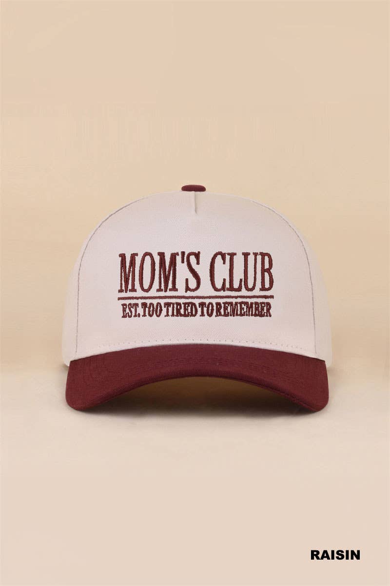 Mom's Club Two Tone Canvas Cotton Cap